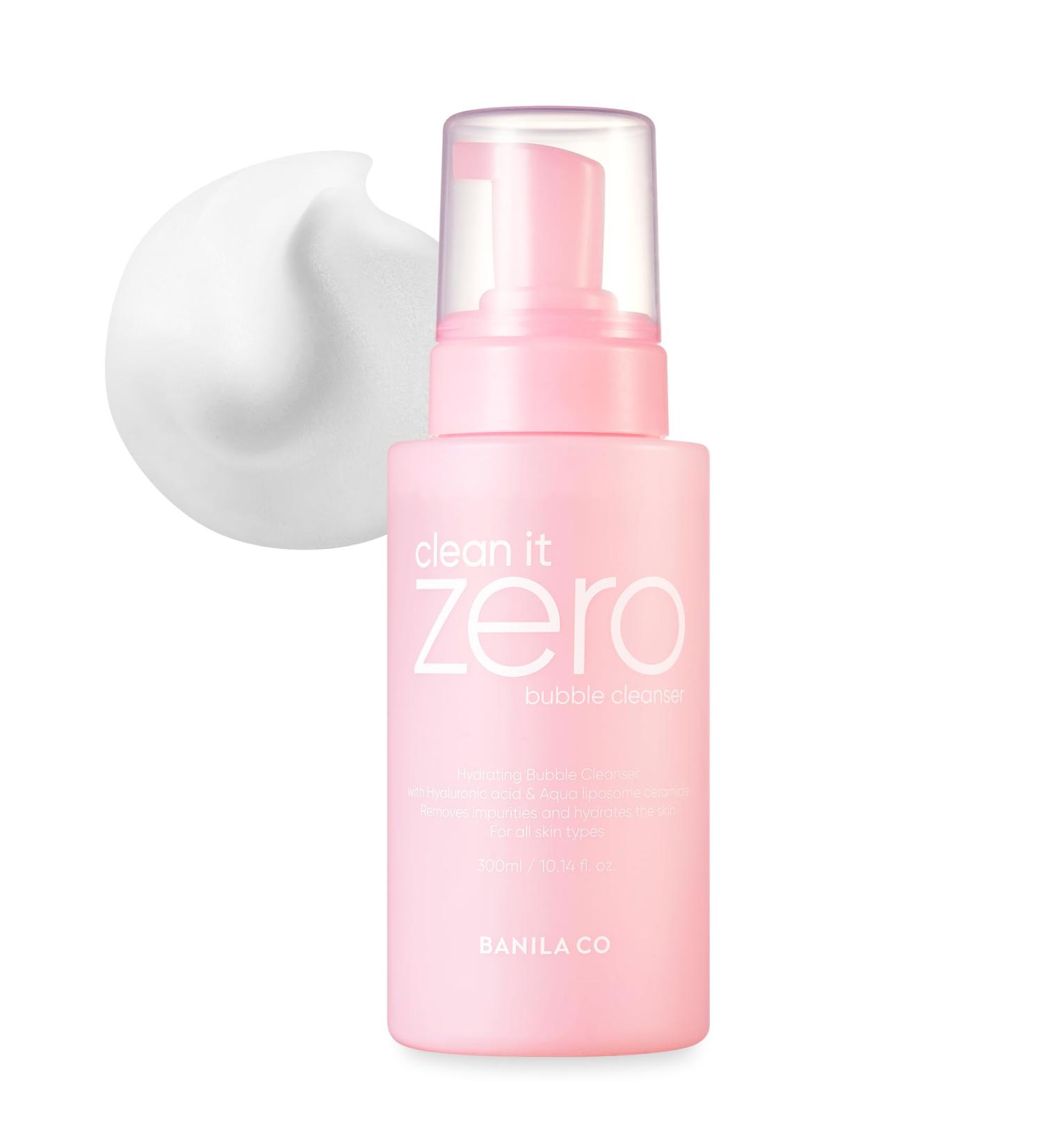 BANILA CO Clean It Zero Amino Bubble Cleanser | pH-Balanced Foaming Facial Cleanser for Sensitive Skin | Daily Moisturizing Face Wash with Hyaluronic Acid & Ceramide (300ml / 10.14 fl. oz) - Buy Online on GoSupps.com