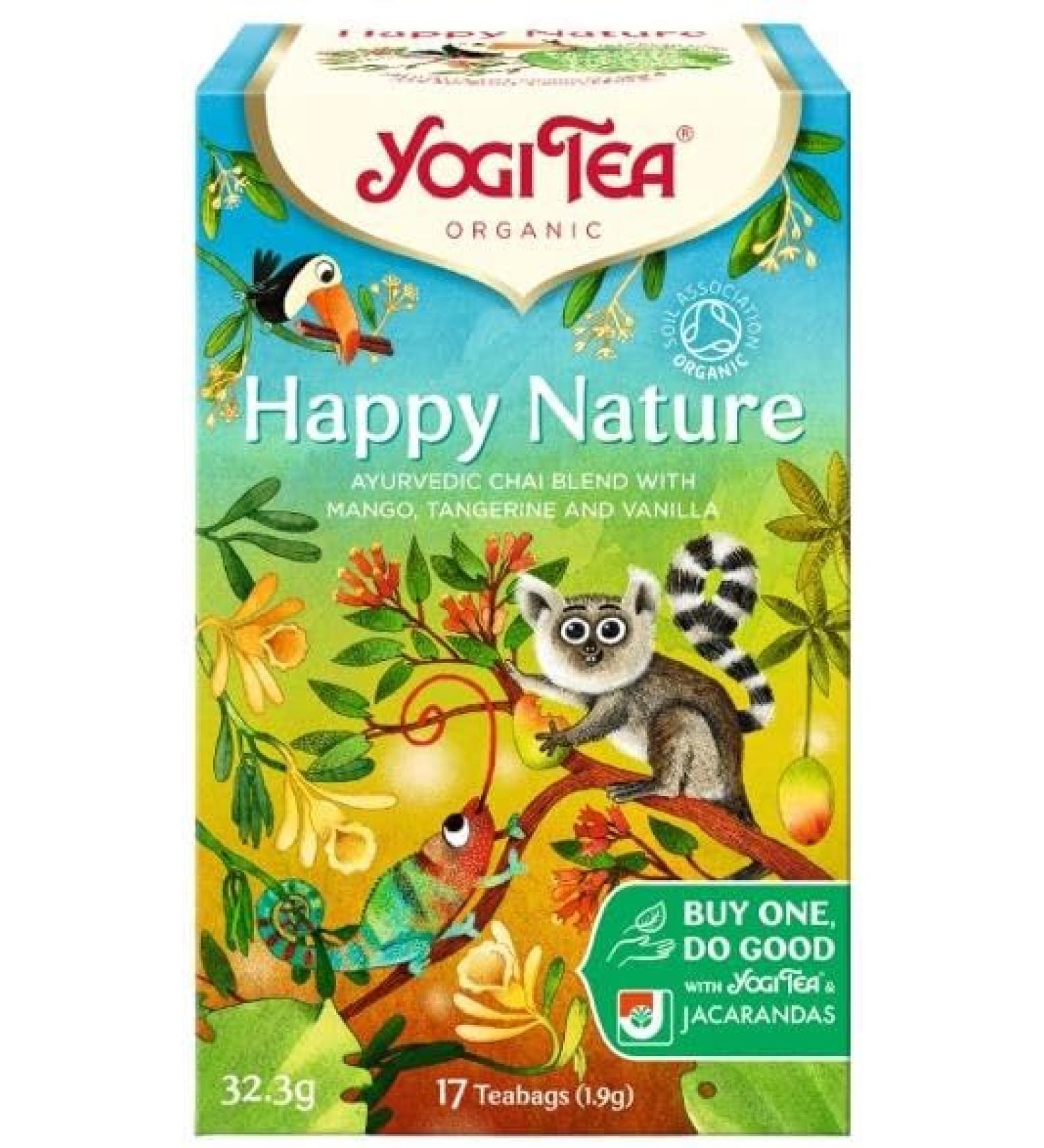 Yogi Tea Happy Nature Chai Blend with Mango Tangerine and Vanilla 17bags (32.3g) Buy One Do Good