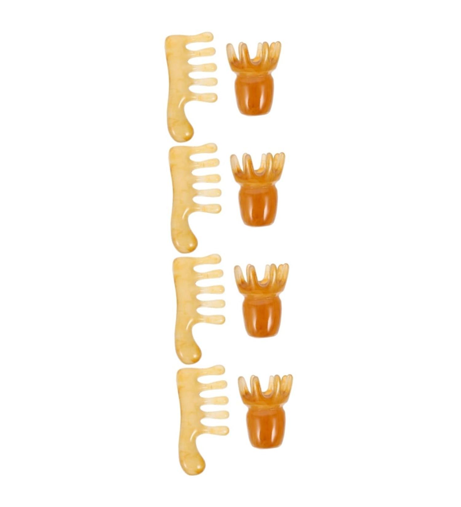 Shop Magiclulu 8-Pc Face Massage Comb Set | Resin Gua Sha & Acupuncture Tools for Muscle Pain Relief & Facial Massage International Shipping Available - Buy Online on GoSupps.com