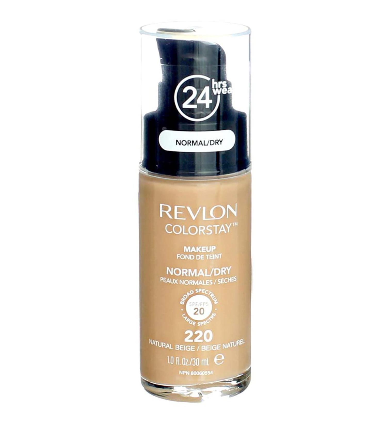 Revlon ColorStay Natural Beige 220 Makeup for Normal/Dry Skin - 1 oz (Pack of 2) - Buy Online on GoSupps.com