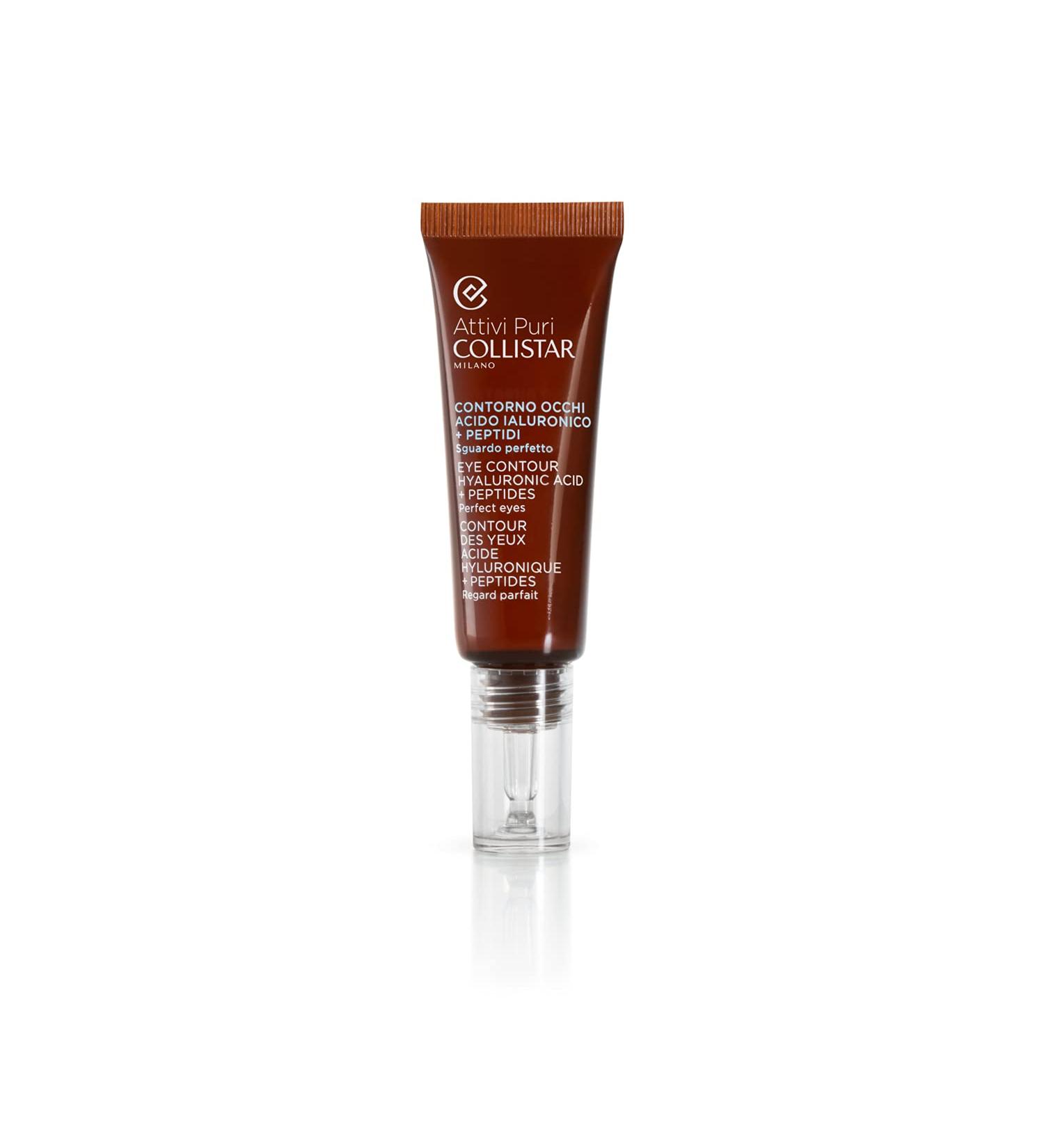 Collistar Attivi Puri Eye Contour Serum Gel - Hyaluronic Acid & Peptides for Dark Circles Swelling & Fine Lines - 15ml | All Skin Types All Ages - International Shipping - Buy Online on GoSupps.com