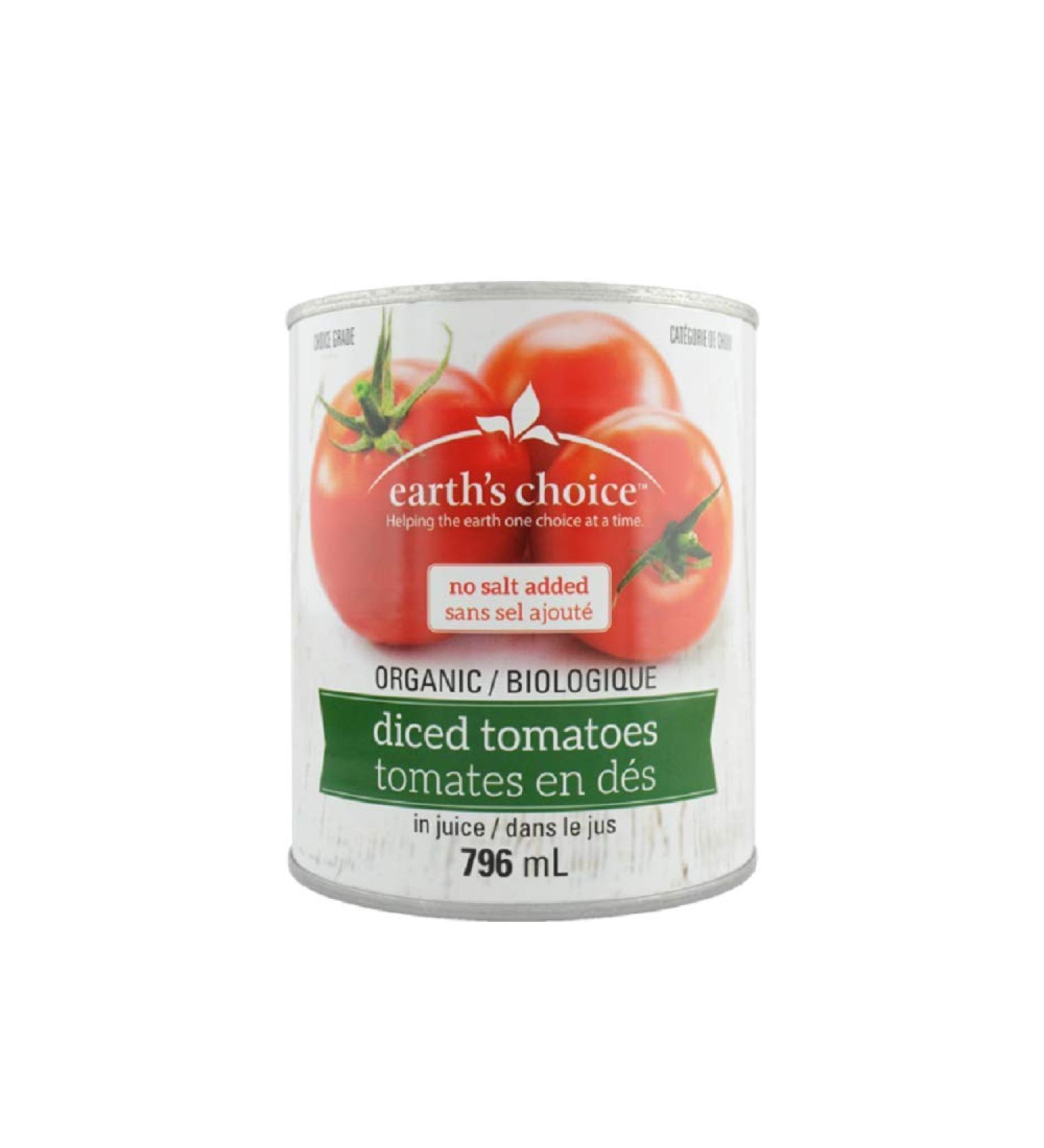 Earth's Choice Organic Diced Tomatoes No Salt Added 12 Count