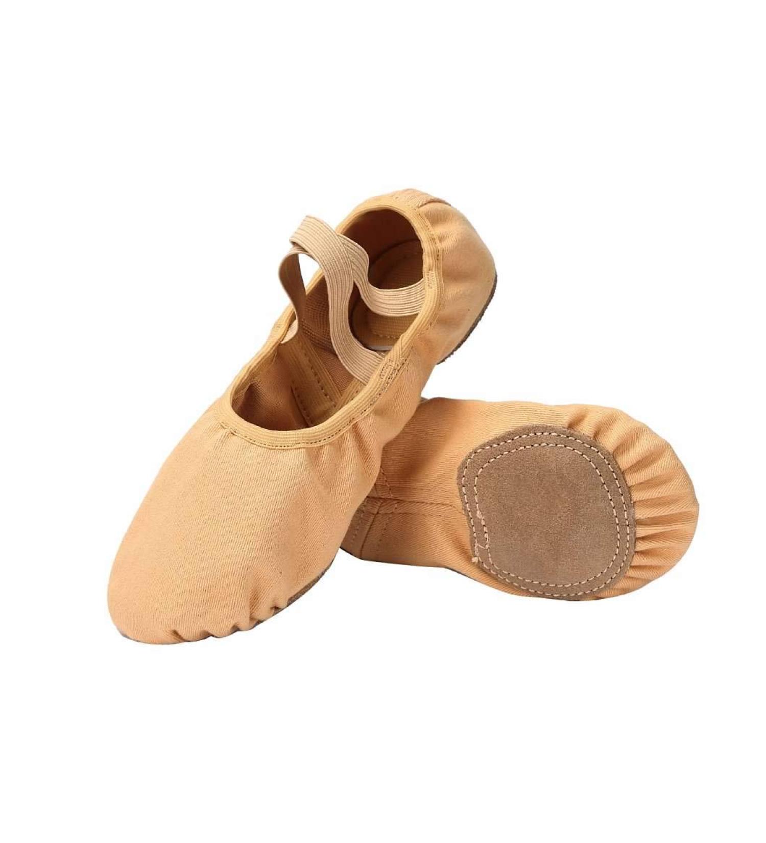 Linodes Girls and Women Dance Shoes Stretch Canvas Split Sole - Size 8.5 Sand - Buy Online on GoSupps.com