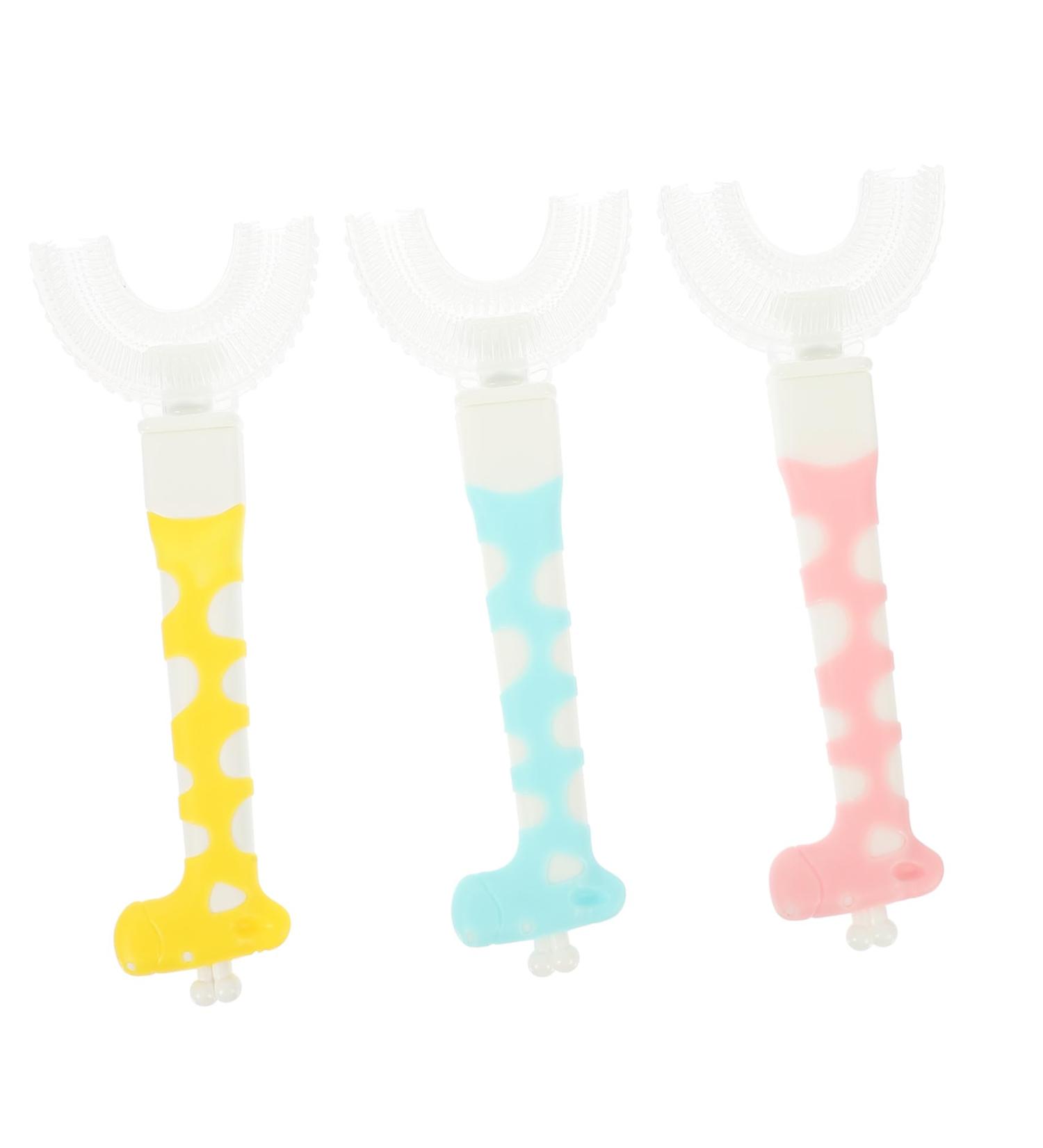 Magiclulu 3ST Electric U-Brush Toothbrush for Kids - Safe & Effective Mouth Cleaning for Toddlers - 1 Pack Sorted Colors - Buy Online on GoSupps.com