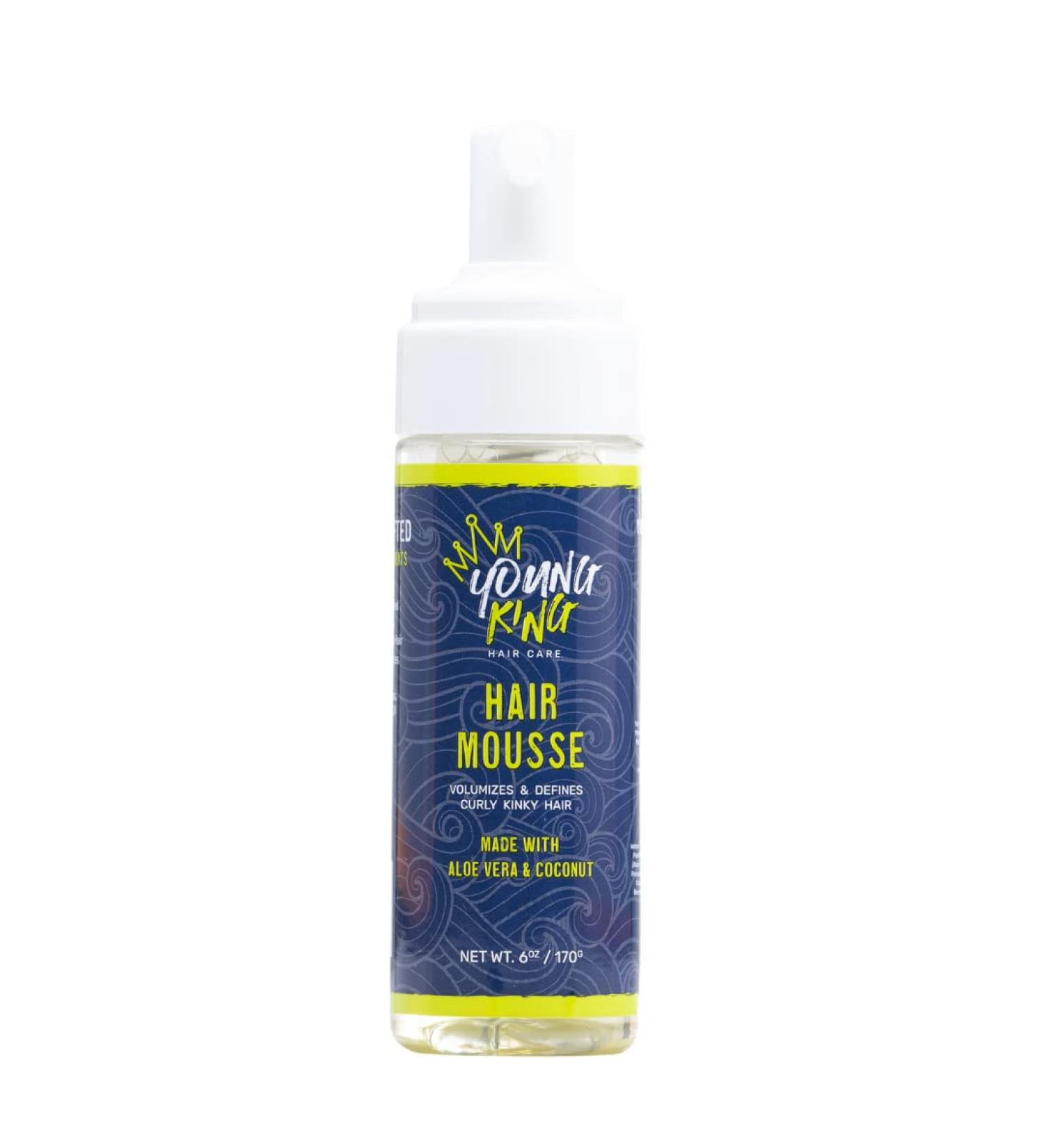 YOUNG KING HAIR CARE Kids Mousse for Boys - Volumizing and Defining Natural Curls - 6 oz (Pack of 1) - Buy Online on GoSupps.com