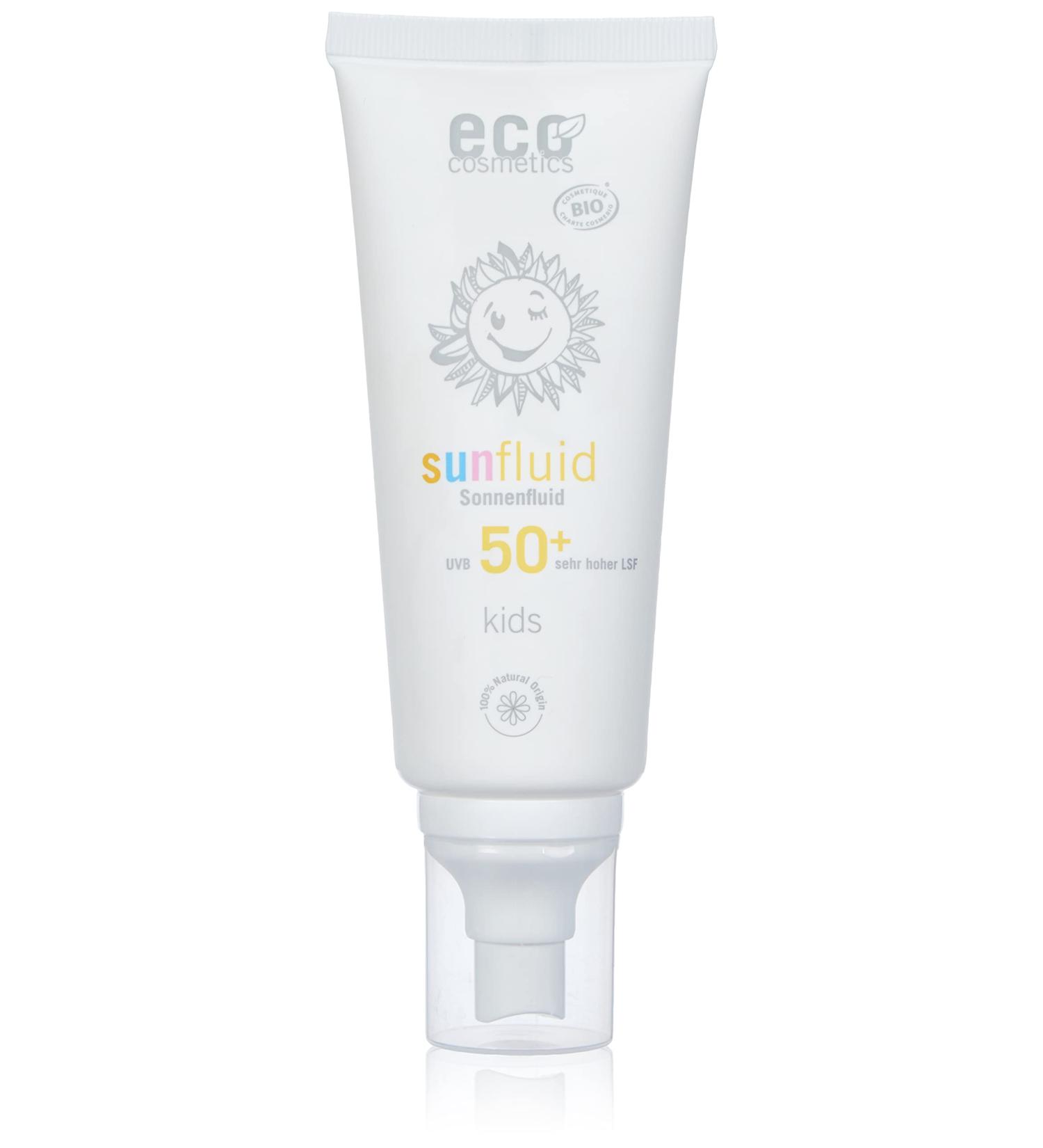 Eco Cosmetics Kids Sunspray SPF50+ | Waterproof Vegan Microplastic-Free Natural Sunscreen | 100ml Face & Body Formula - Buy Online on GoSupps.com