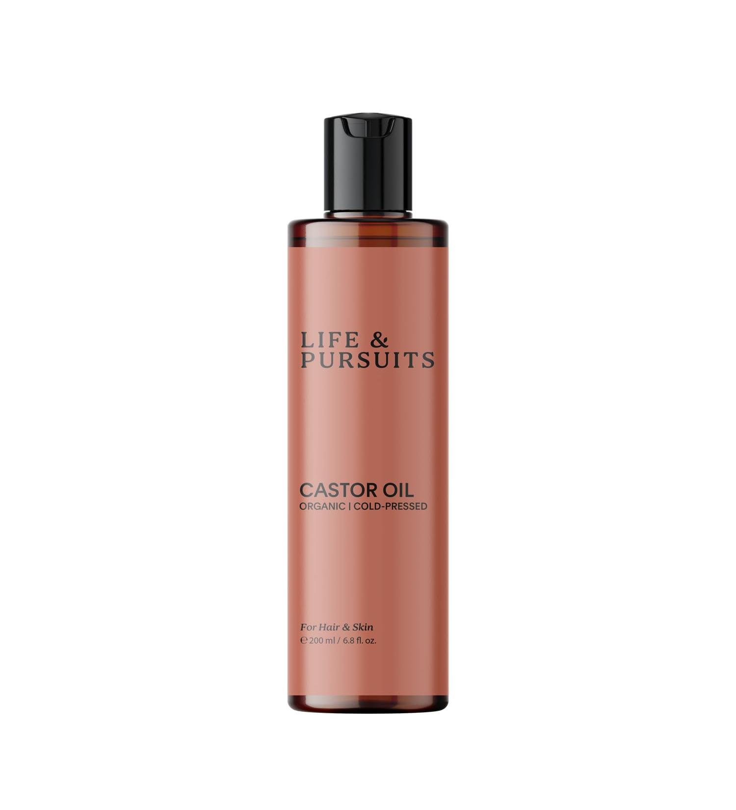 Life & Pursuits Organic Castor Oil - 100% Pure Cold-Pressed Hexane Free (6.8 Fl Oz) for Skin Scalp & Hair Care - Buy Online on GoSupps.com