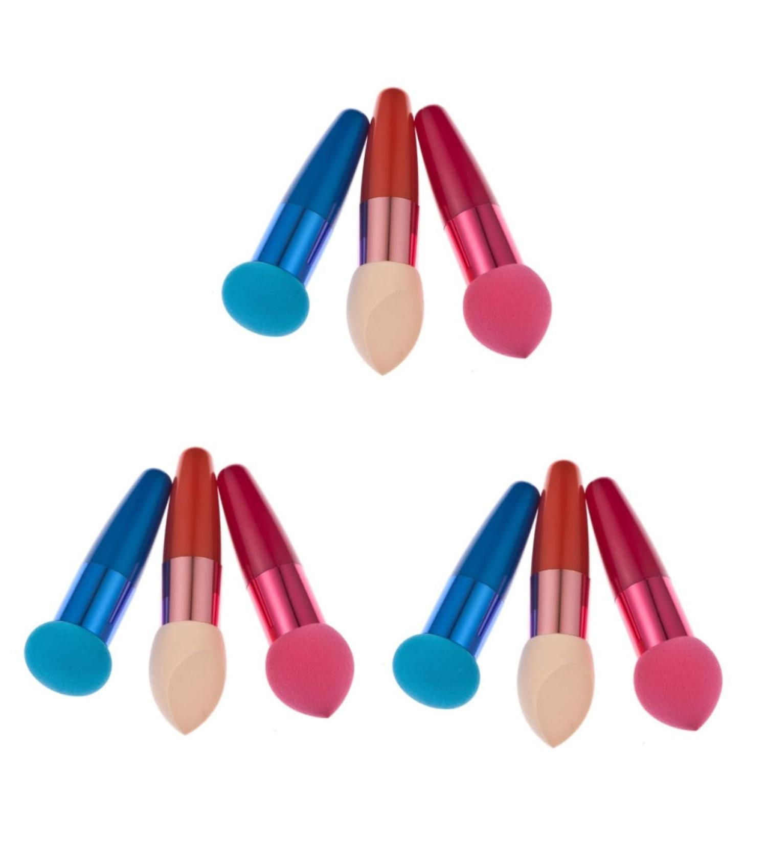 Housoutil 9 Pcs Makeup Brush Sponges Sponge Brush Concealer Brush Contour Brush Lip Brush Travel Major - Buy Online on GoSupps.com
