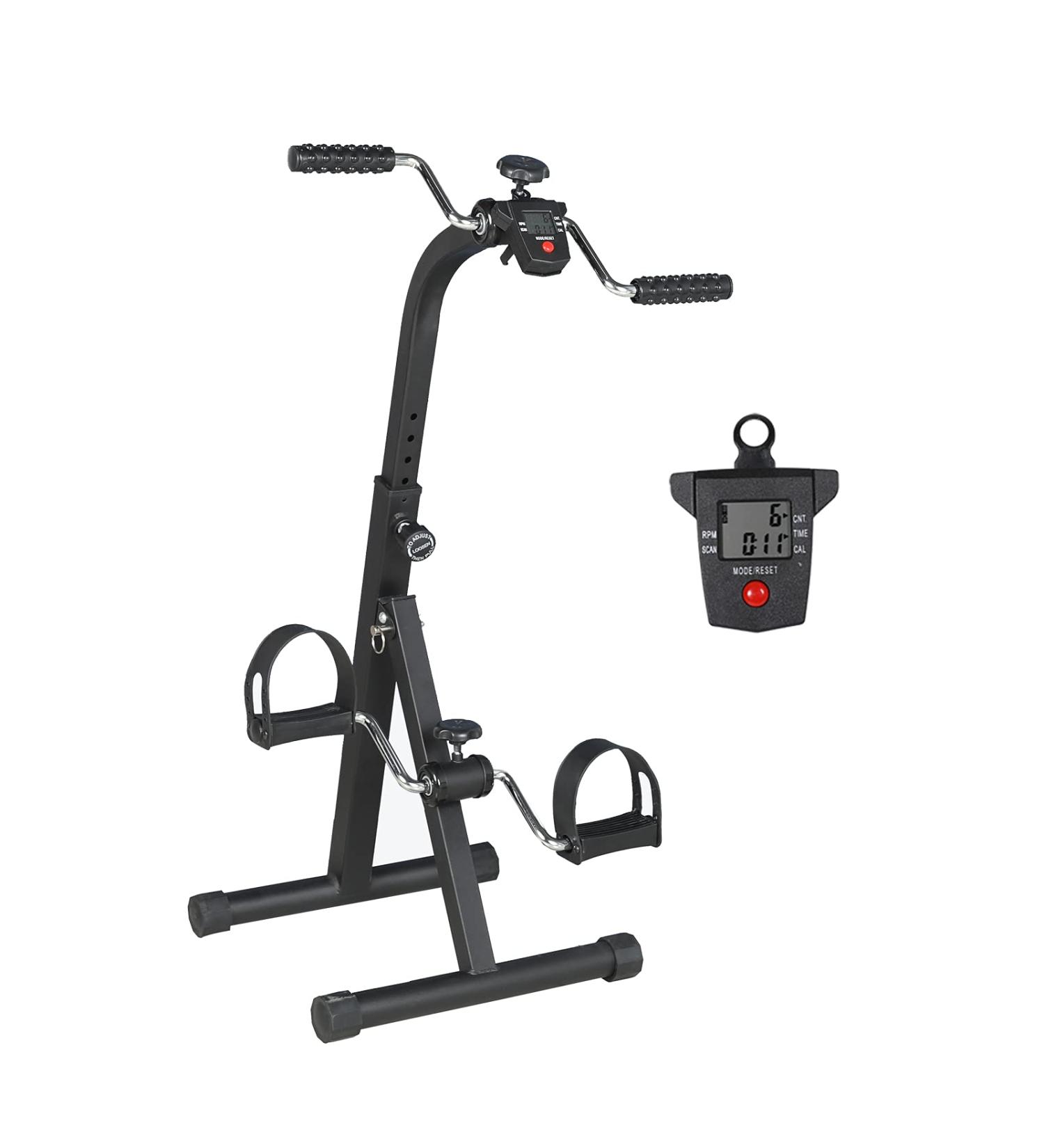 VIVIJASON Pedal Exerciser for Seniors Indoor Fitness Equipment for Arm Leg and Knee Exercise Adjustable Total Body Workout Nonslip Base with Electronic Display