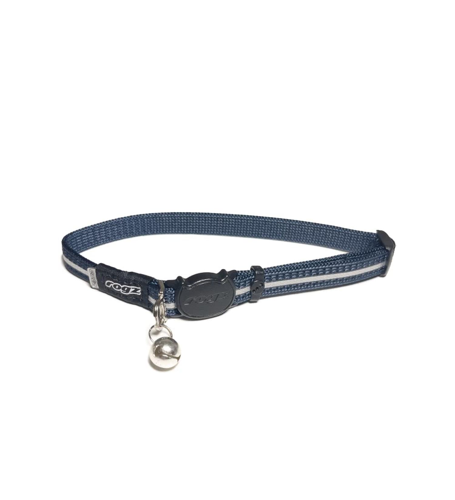 Rogz AlleyCat Safety Collar - Dark Blue | Breakaway & Weight-Adjustable - Buy Online on GoSupps.com