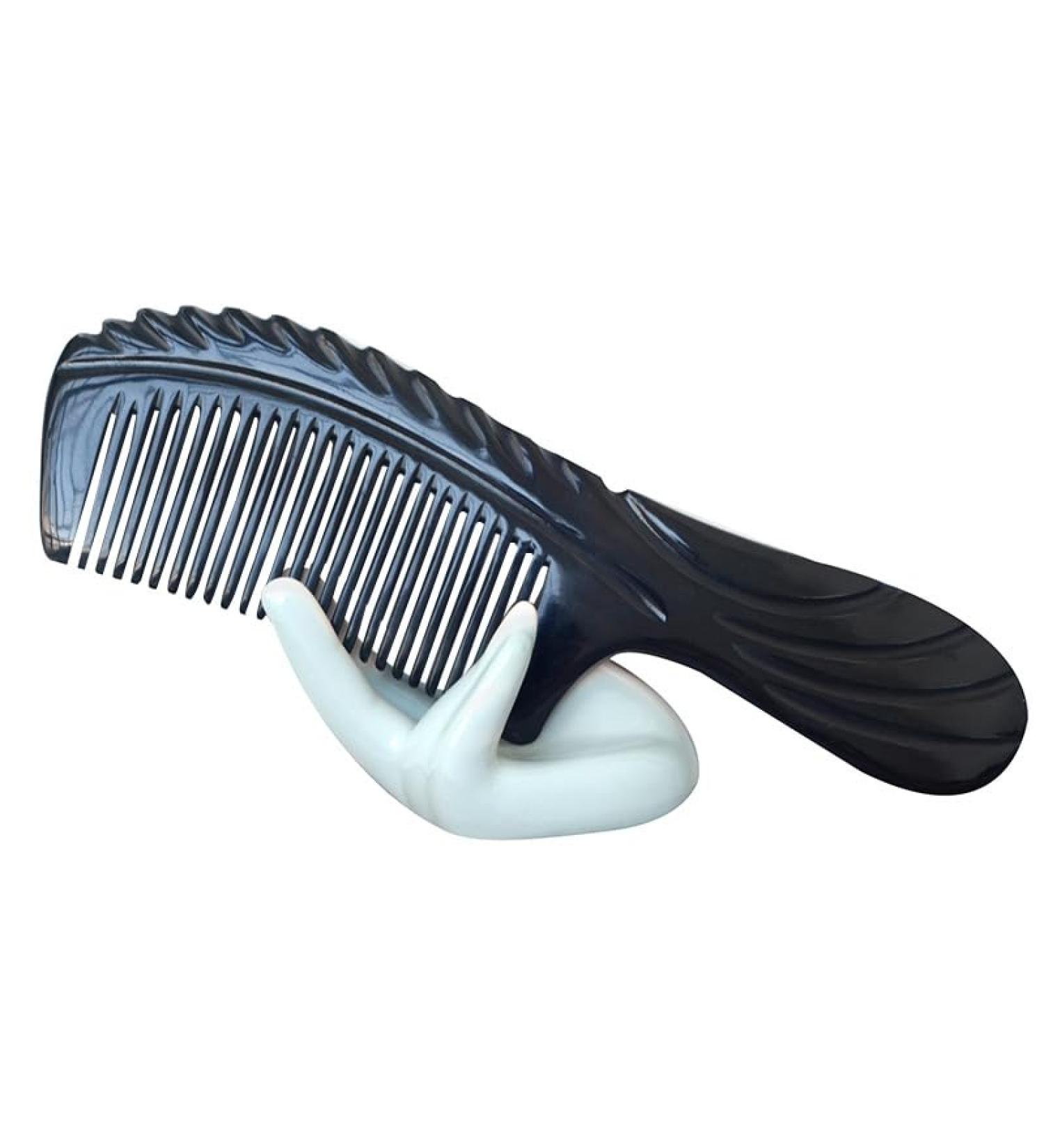 UNbit Natural Comb Carved Household Comb Portable Comb Head Comb Horn Comb Female Comb