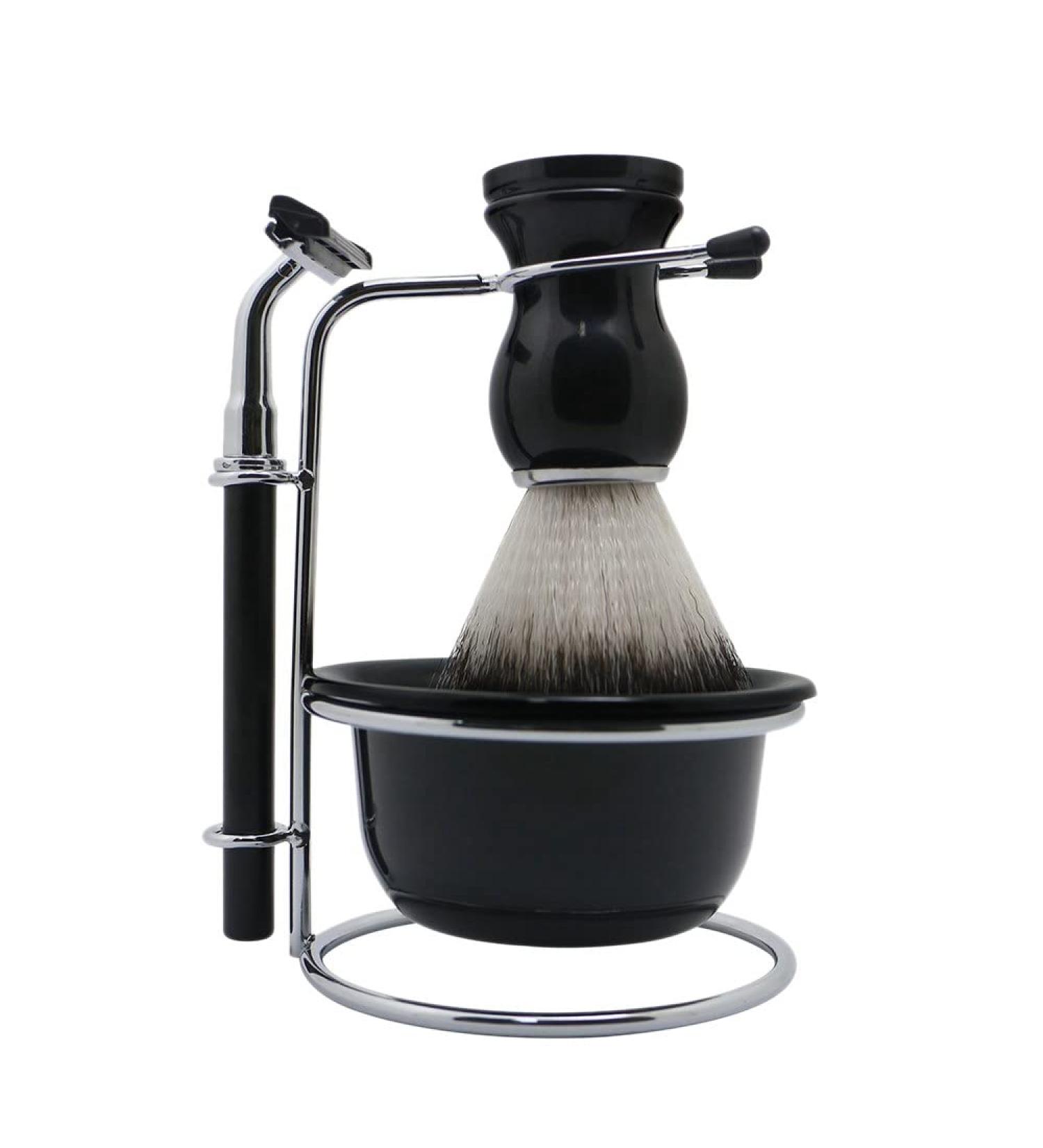 Shop Lefeda Simply Shaving Brushes for Men | 4-Piece Bortally Shell Razor Tool Set | Portable Mustache Brush | International Shipping - Buy Online on GoSupps.com