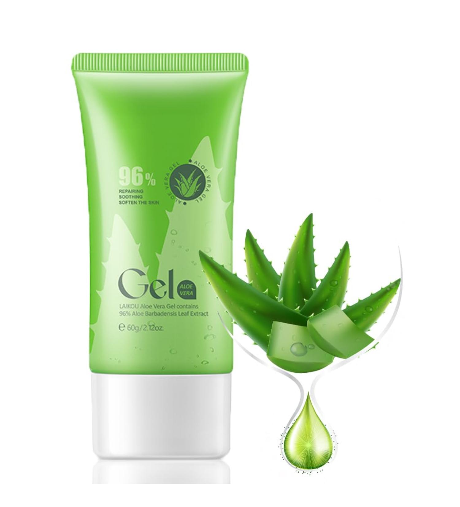 96% Aloe Vera Gel Pure Aloe Vera Gel Aloe Vera Gel For Face Organic Aloe Vera Gel Aloe Vera Face Cream for Women & Men Sunburn After Sun Soothing Cooling Moisturizing Repair - Buy Online on GoSupps.com
