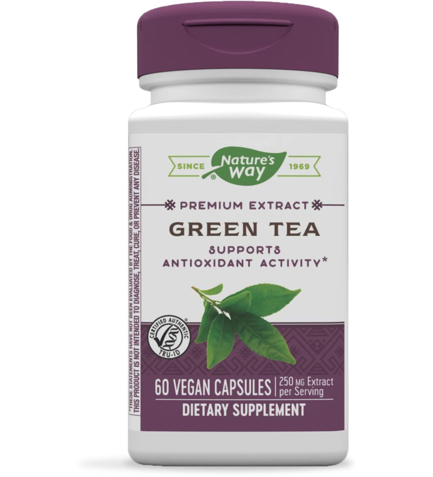 Nature's Way Green Tea Extract 95% Polyphenols (75% Catechins) - 60 Vcaps - Buy Online on GoSupps.com