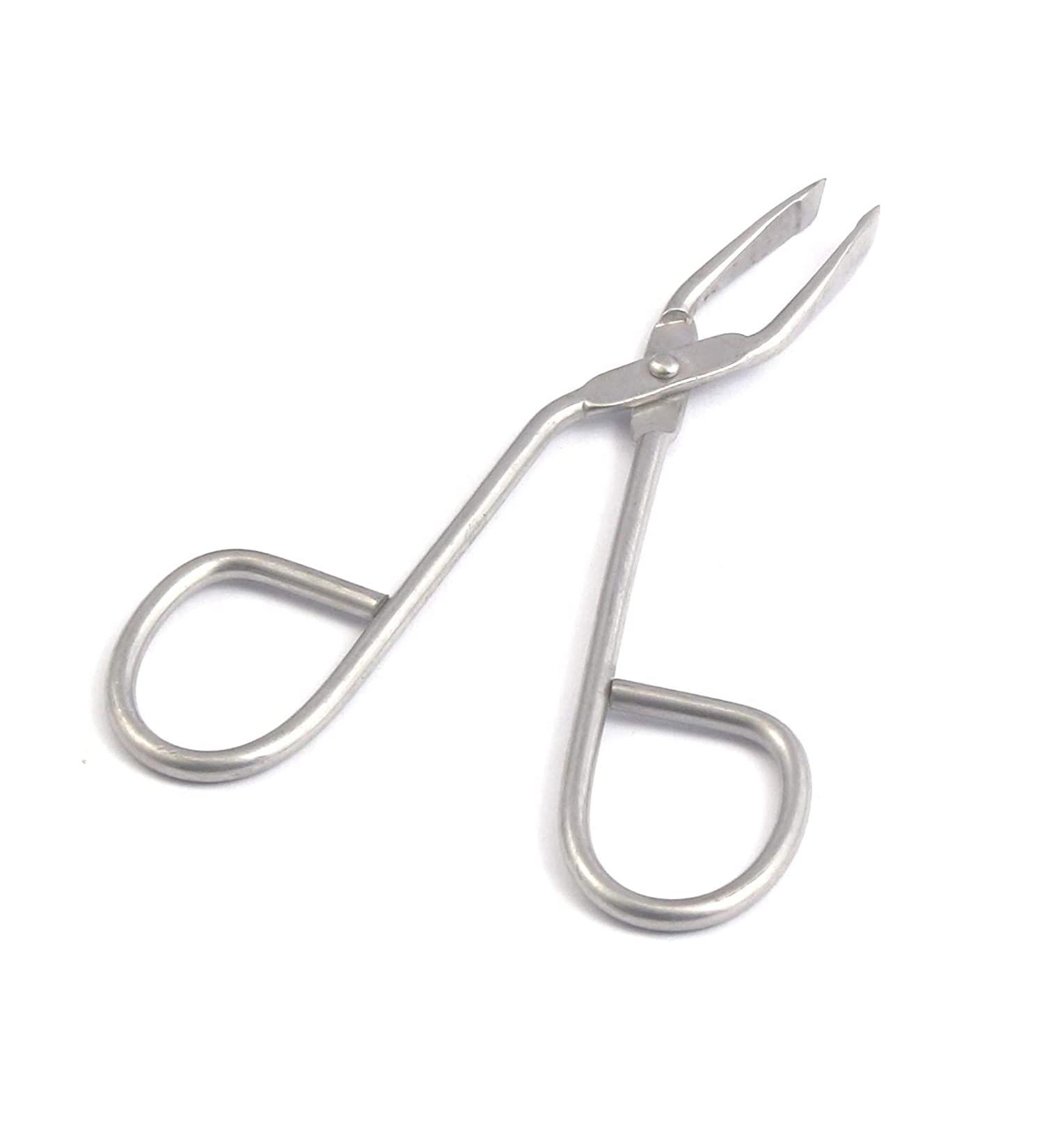 LAJA Imports Professional Stainless Steel 'Eyebrow Tweezers Scissors Shaped Eyebrow Nose Hair Clip Tweezer Remover Flat Tip Tweezers Hair Plucker for Hair and Eyebrows Personal Care (Silver Tone)