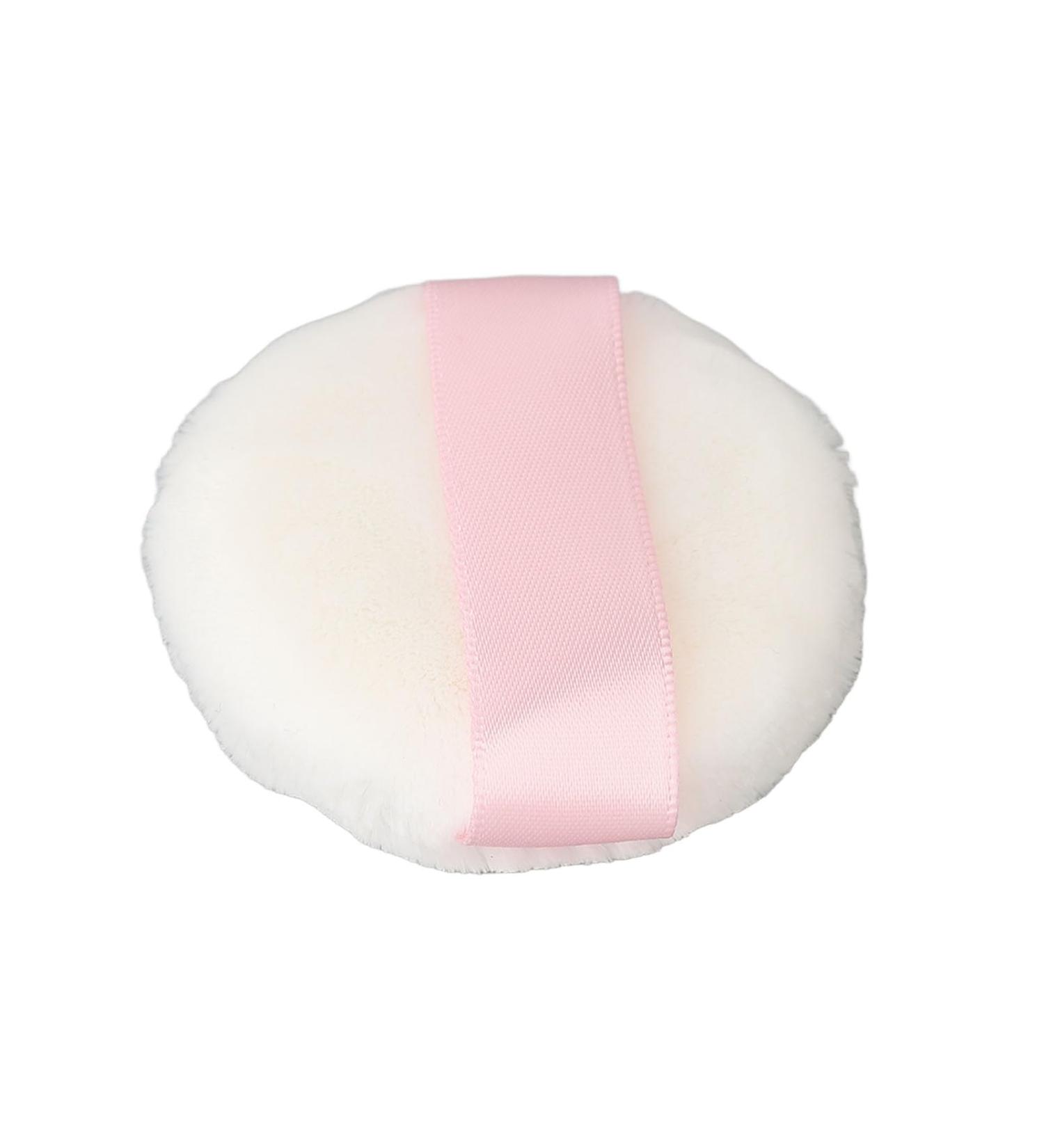 Makeup Powder Puff Small Portable Face Powder Puff 2.4 Inch Diameter Ribbon Band Raised Pile for Salon - Buy Online on GoSupps.com