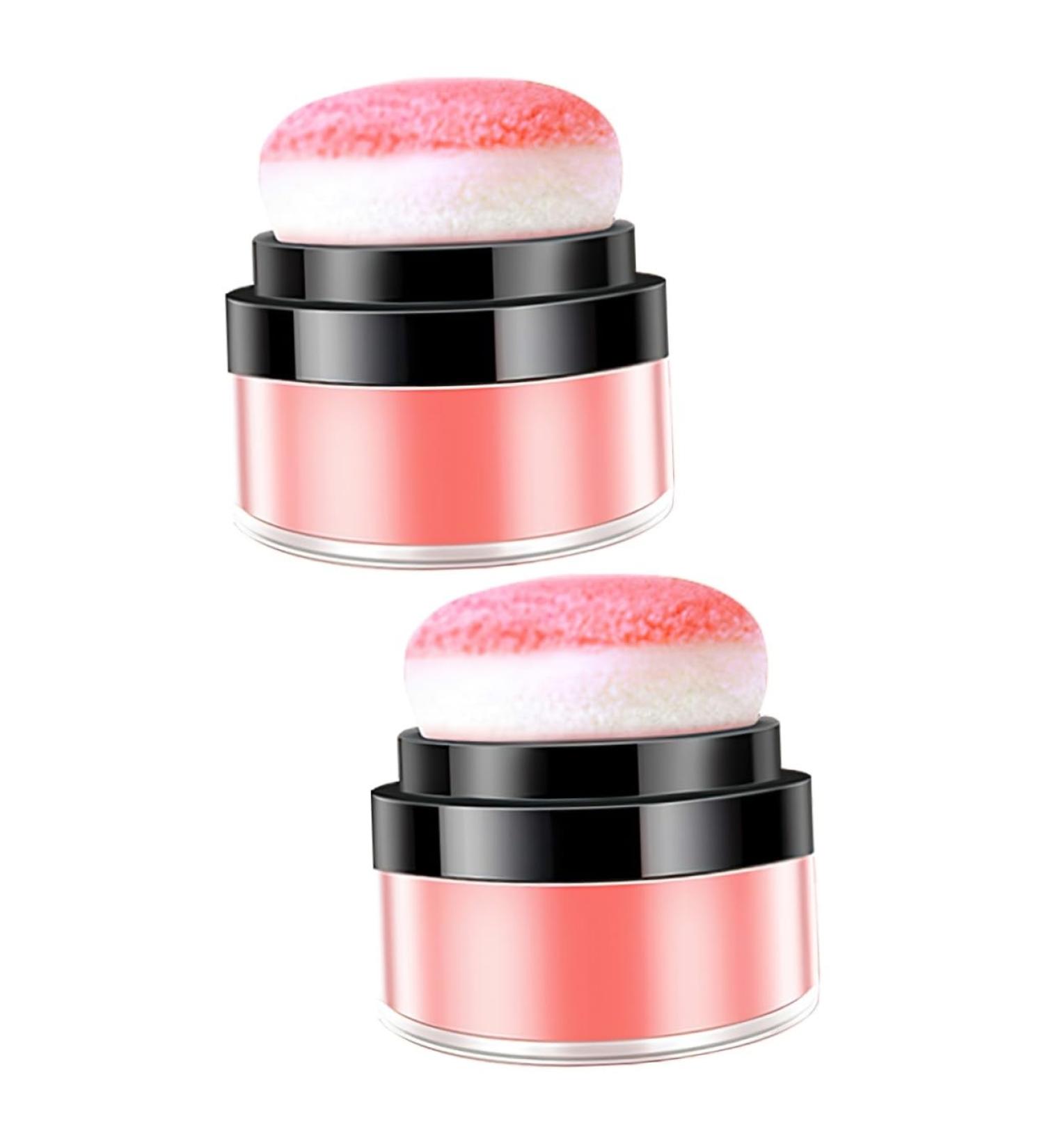 FOMIYES 2pcs Oil Control Cushion Blush Korean Blush Natural Blush Loose Blush Makeup Blusher Rosy Plastic - Buy Online on GoSupps.com