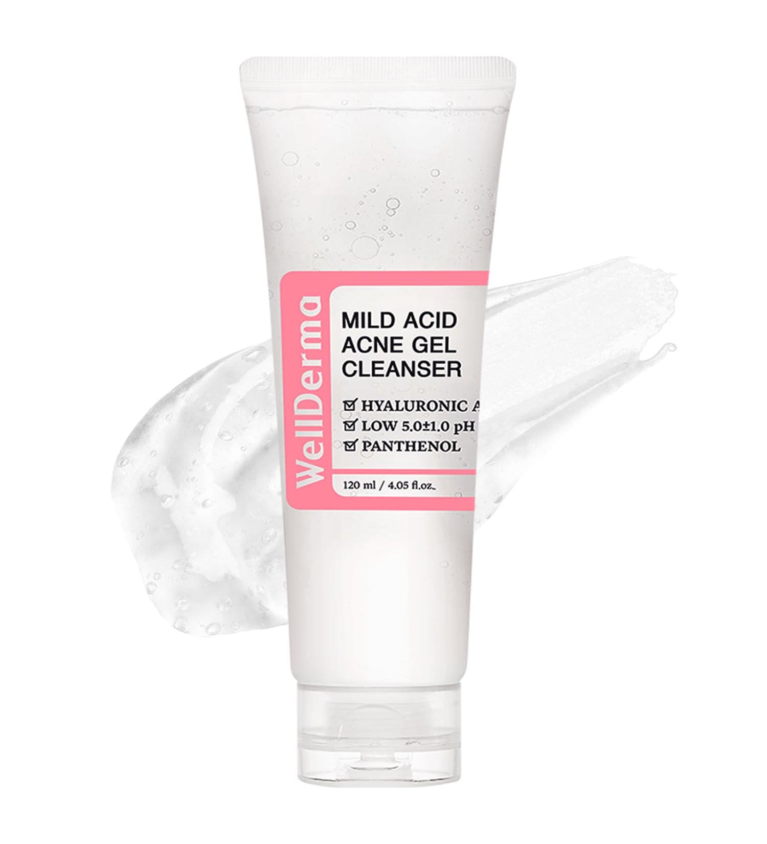 Buy WELLDERMA G+ Mild Acid Acne Gel Cleanser Foam 120ml - Effective Acne Treatment & Face Cleansing for All Skin Types - International Shipping Available - Buy Online on GoSupps.com