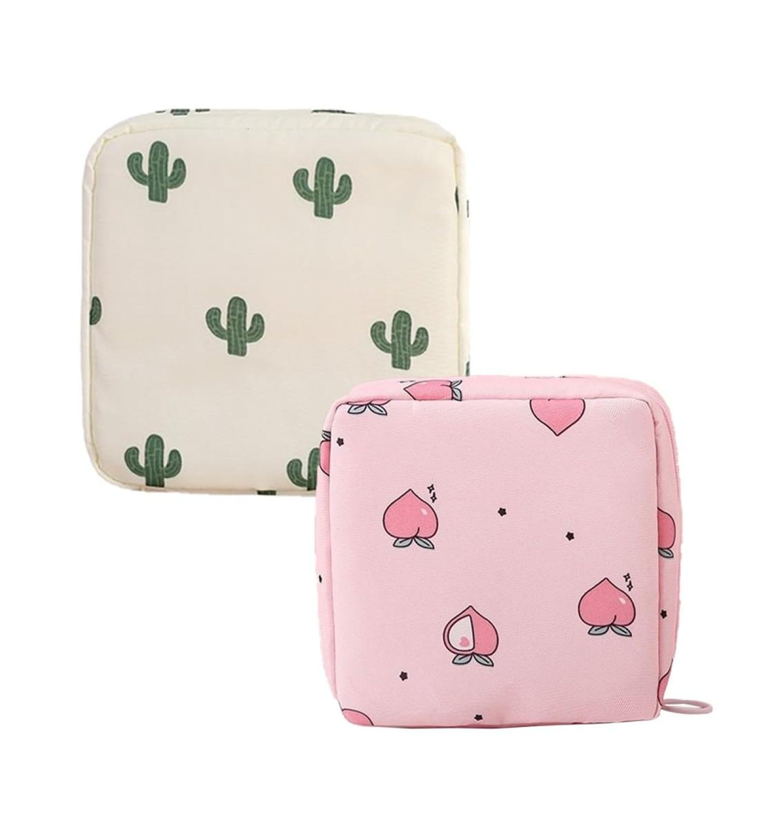 ZKGYUS Tampon Storage Bag - 2 Pieces Portable Zipper Bags for Menstruation | Stylish & Discreet Period Bags for Women & Girls - Buy Online on GoSupps.com