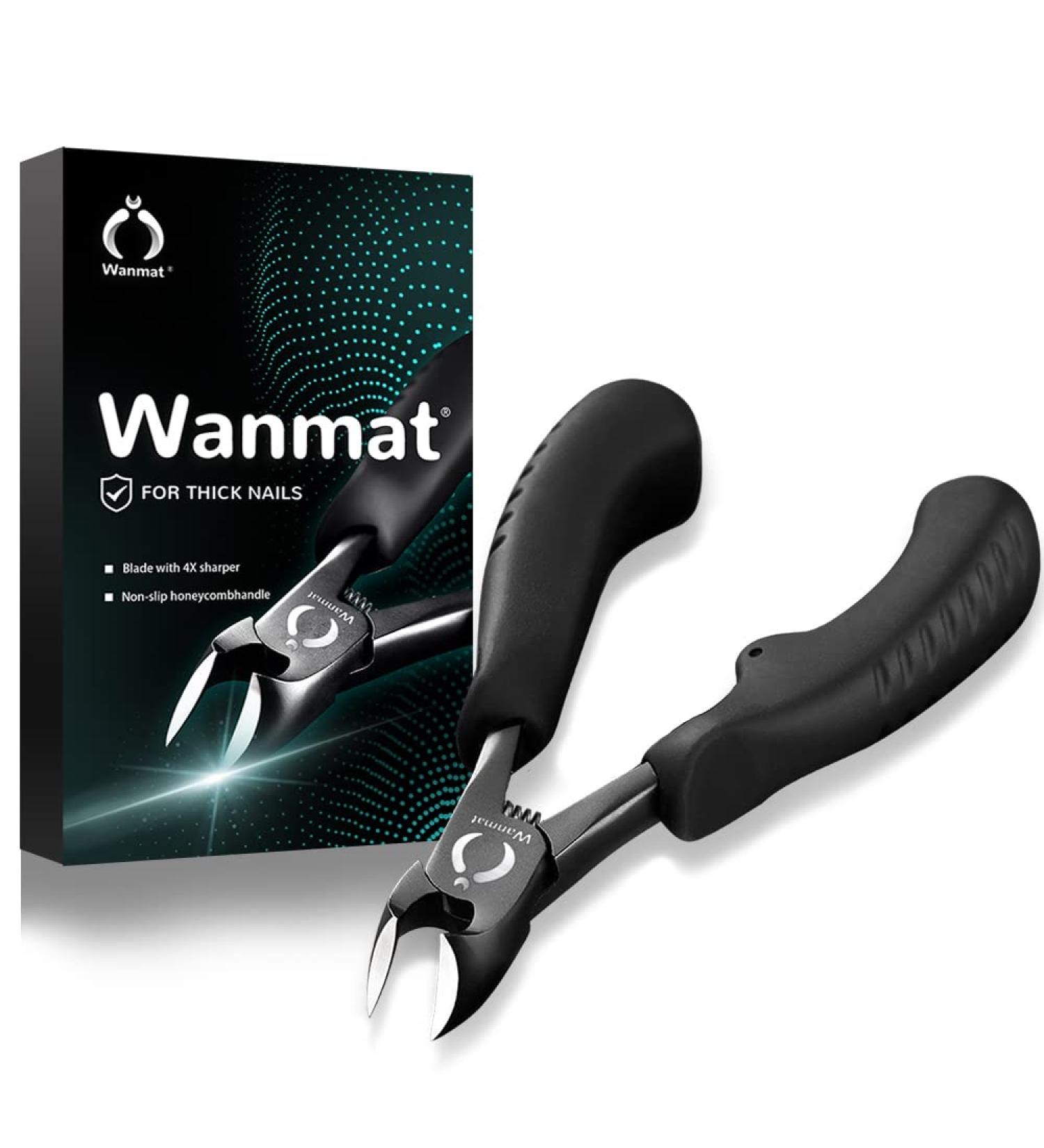Professional Toenail Clippers for Thick Nails - Podiatrist Approved | Wanmat Black - Buy Online on GoSupps.com