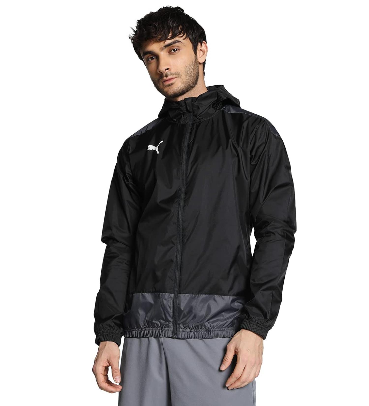 PUMA Men s teamGOAL 23 Training Rain Jacket - Black-Asphalt | Buy Now for Ultimate Performance & Comfort - Buy Online on GoSupps.com