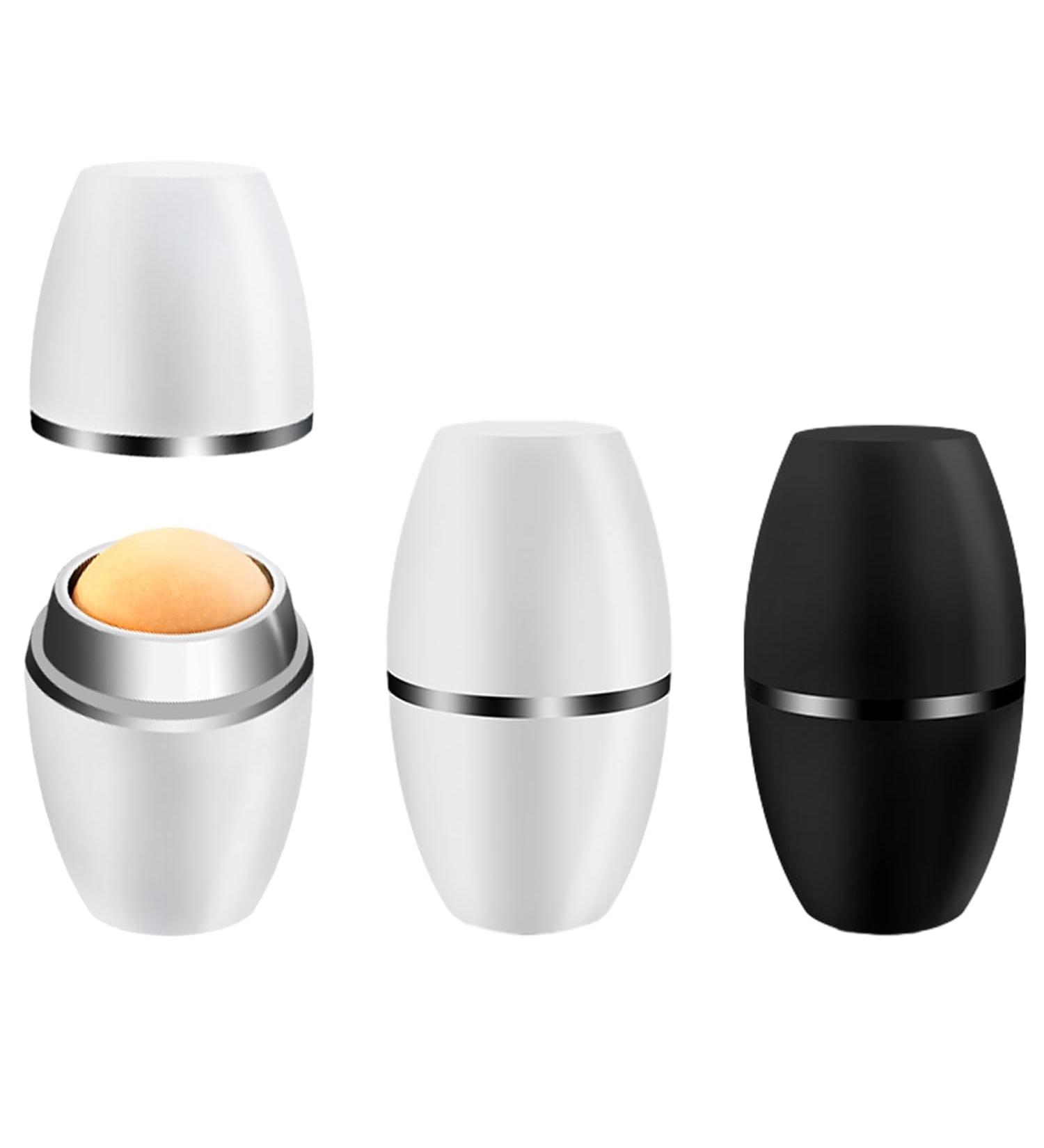 3 short round volcanic stone sticks oil-absorbing face roller for oily skin with volcanic stone roller facial roller cleansing face facial care tool reusable (multi-color) - Buy Online on GoSupps.com