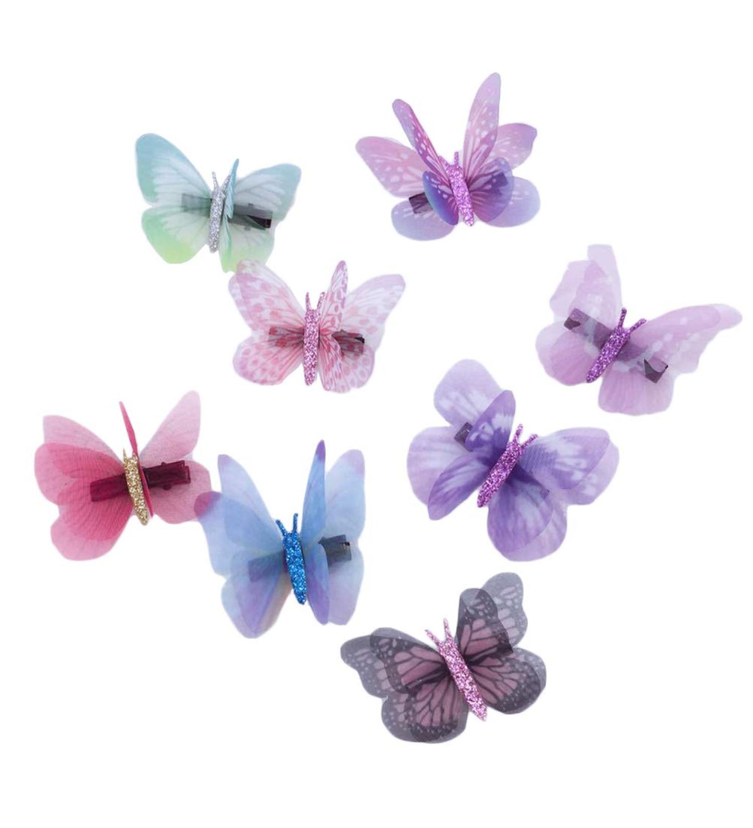Minkissy Butterfly Hair Clips Colorful Butterfly Barrettes Headwear Hair Accessory for Girls 16pcs - Buy Online on GoSupps.com