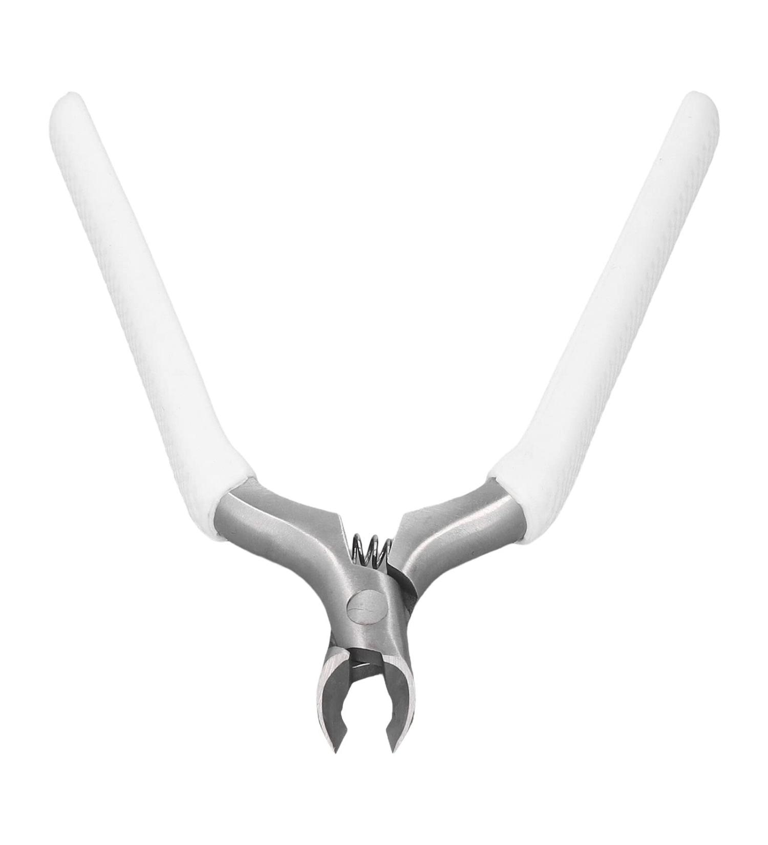 Nail Clippers Cuticle Trimmer Ergonomic Stainless Steel Cuticle Trimmer Professional Dead Skin Remover with Nail Protective Cover for Home (White) - Buy Online on GoSupps.com