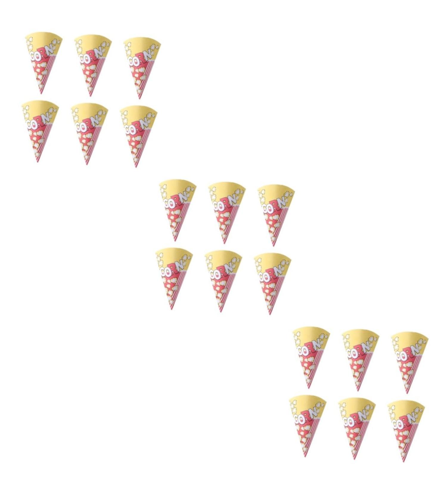 Mobestech 150 Pcs Disposable Popcorn Bags Popcorn Bags for Popcorn Paper Bags for Party Finger Food Cones Popcorn Individual Bags Paper Bags Candy Bags Rose Petals Bulk Box As Shownx3pcs 16*16*20.5cmx3pcs - Buy Online on GoSupps.com