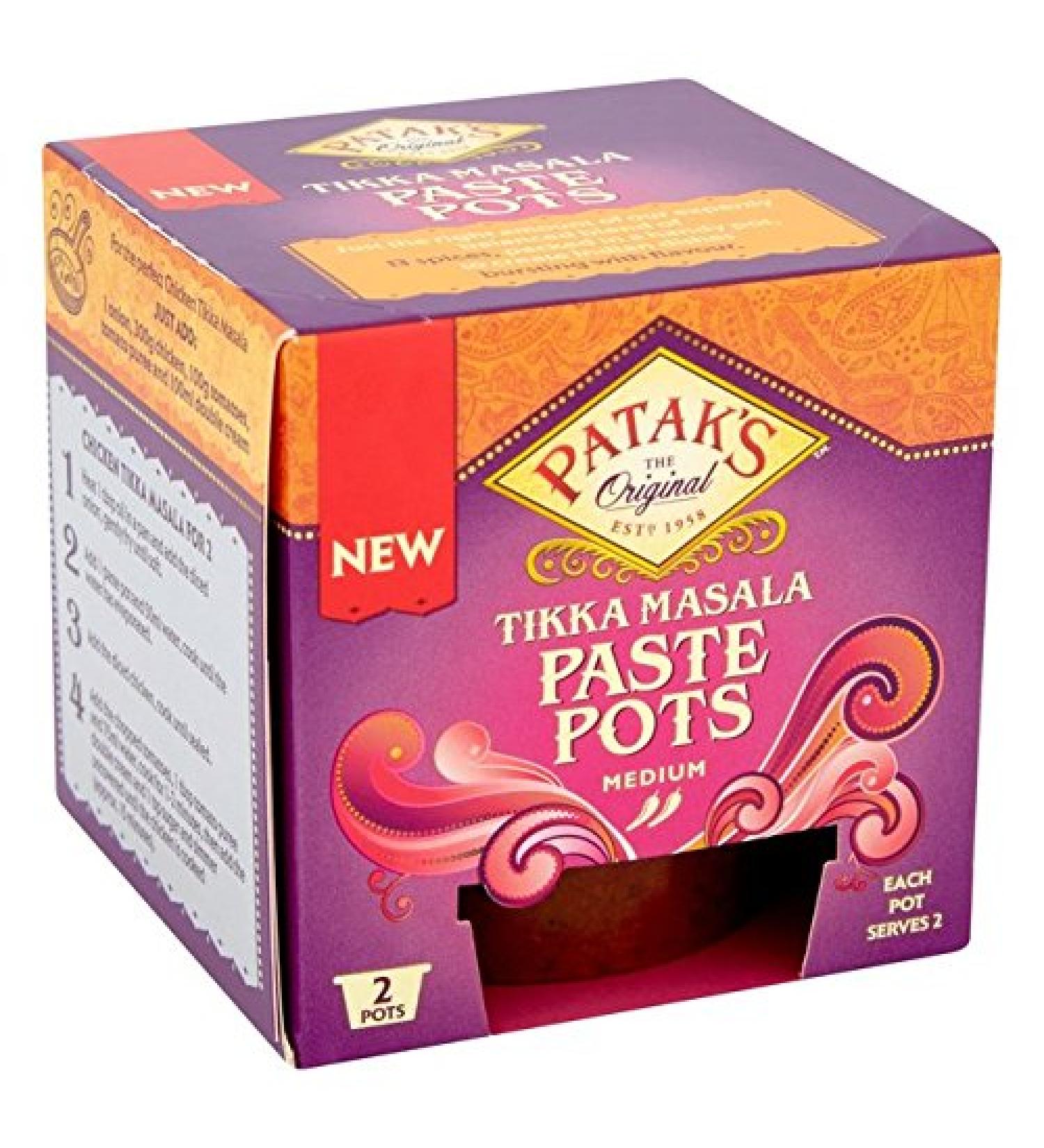 Patak's Pataks Tikka Masala Pasta Pots Medium 2x70g Pack of 6