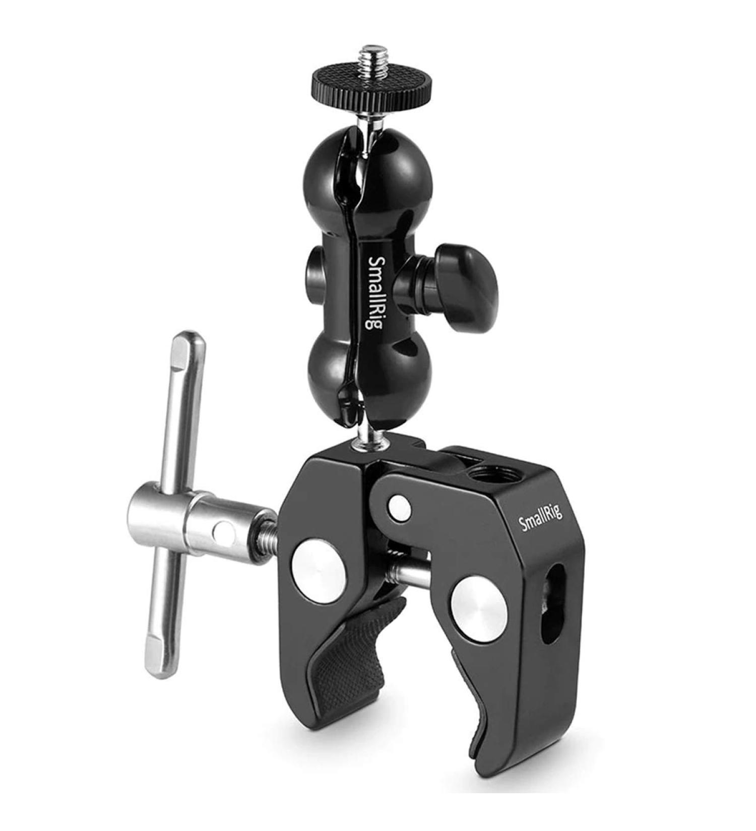 SMALLRIG Super Camera Clamp Mount Double Ball Head Adapter for Ronin-M/Insta360/Gopro - 1138 - Buy Online on GoSupps.com