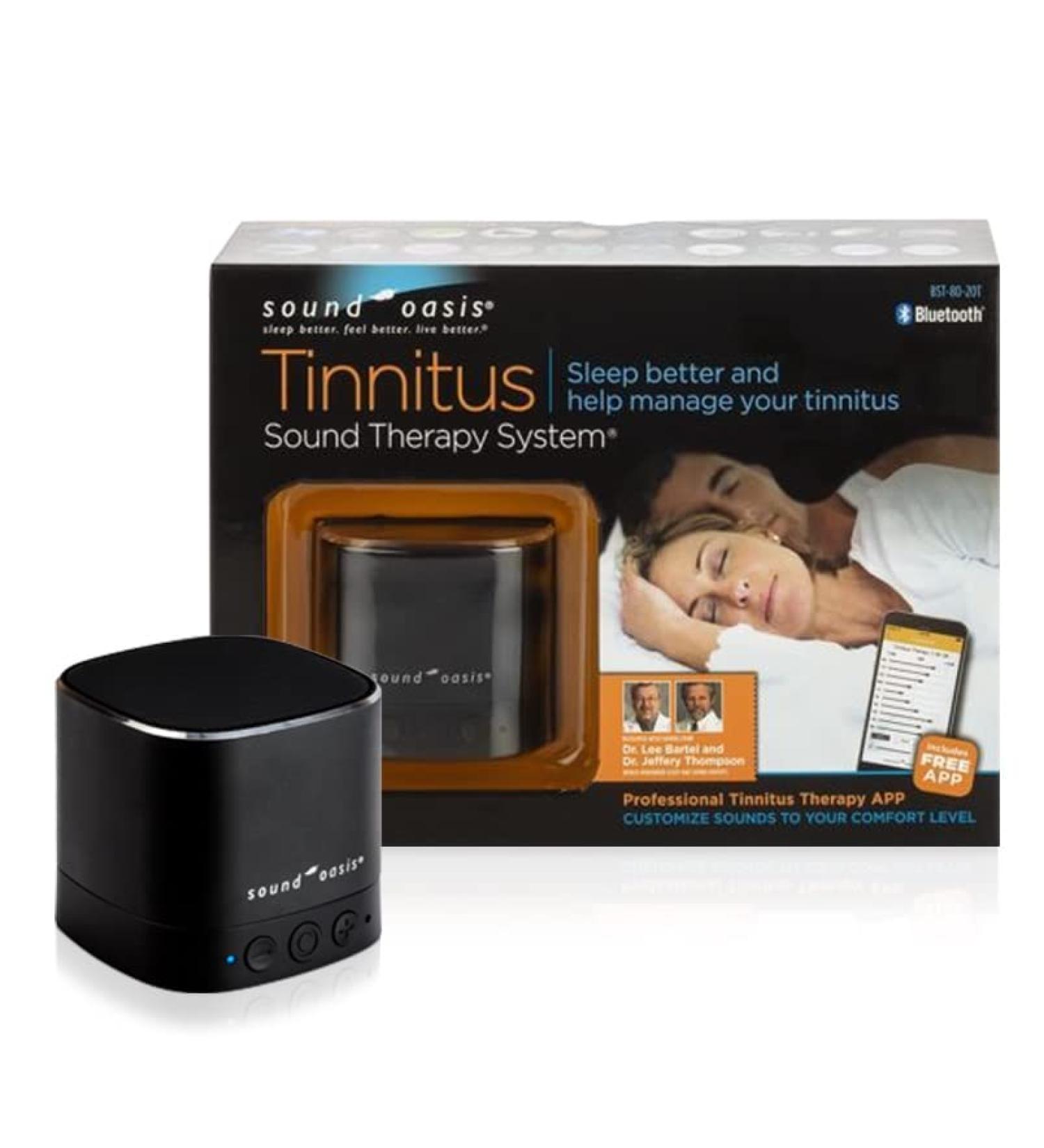 Sound Oasis Bluetooth Tinnitus Sound Therapy System - Manage, Mask, and Relieve Tinnitus - 20 Built-in Soothing Sounds - Improves Sleep Quality - Buy Online on GoSupps.com
