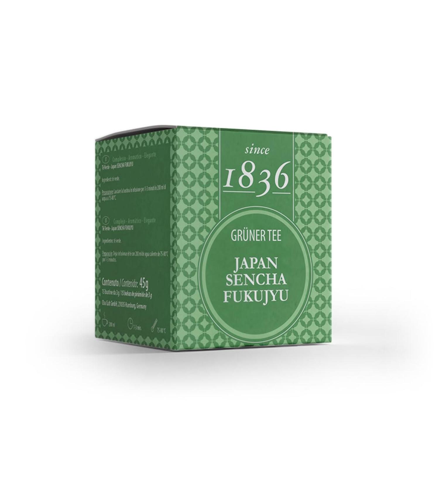 Since 1836 - Sencha Fukuyu Green Tea - Japanese Tea - 15 Pyramid Bags - Buy Online on GoSupps.com
