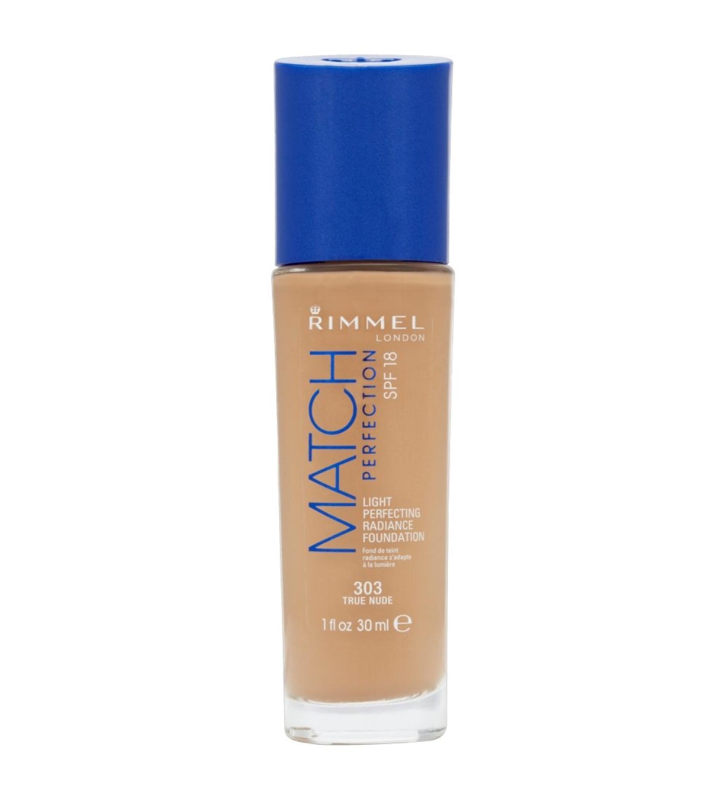 RIMMEL LONDON Match Perfection 303 SPF 18 True Skin - Flawless Foundation for All Skin Types | International Shipping Available - Buy Online on GoSupps.com