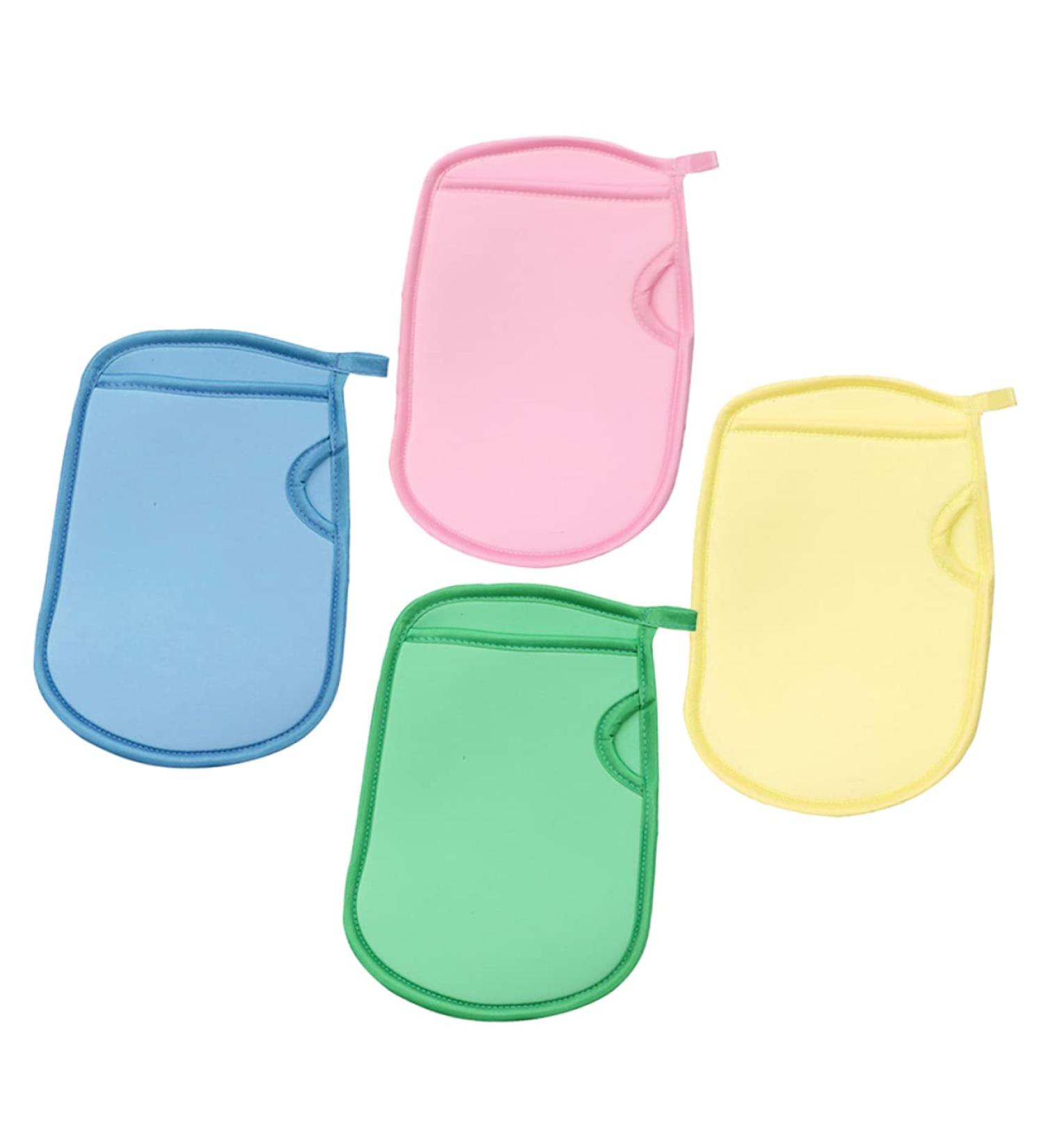 Buy SUPVOX 4pcs Korean Scrub Mitts - Exfoliating Bath Gloves for Dead Skin Removal & Spa Massage | International Shipping Available - Buy Online on GoSupps.com