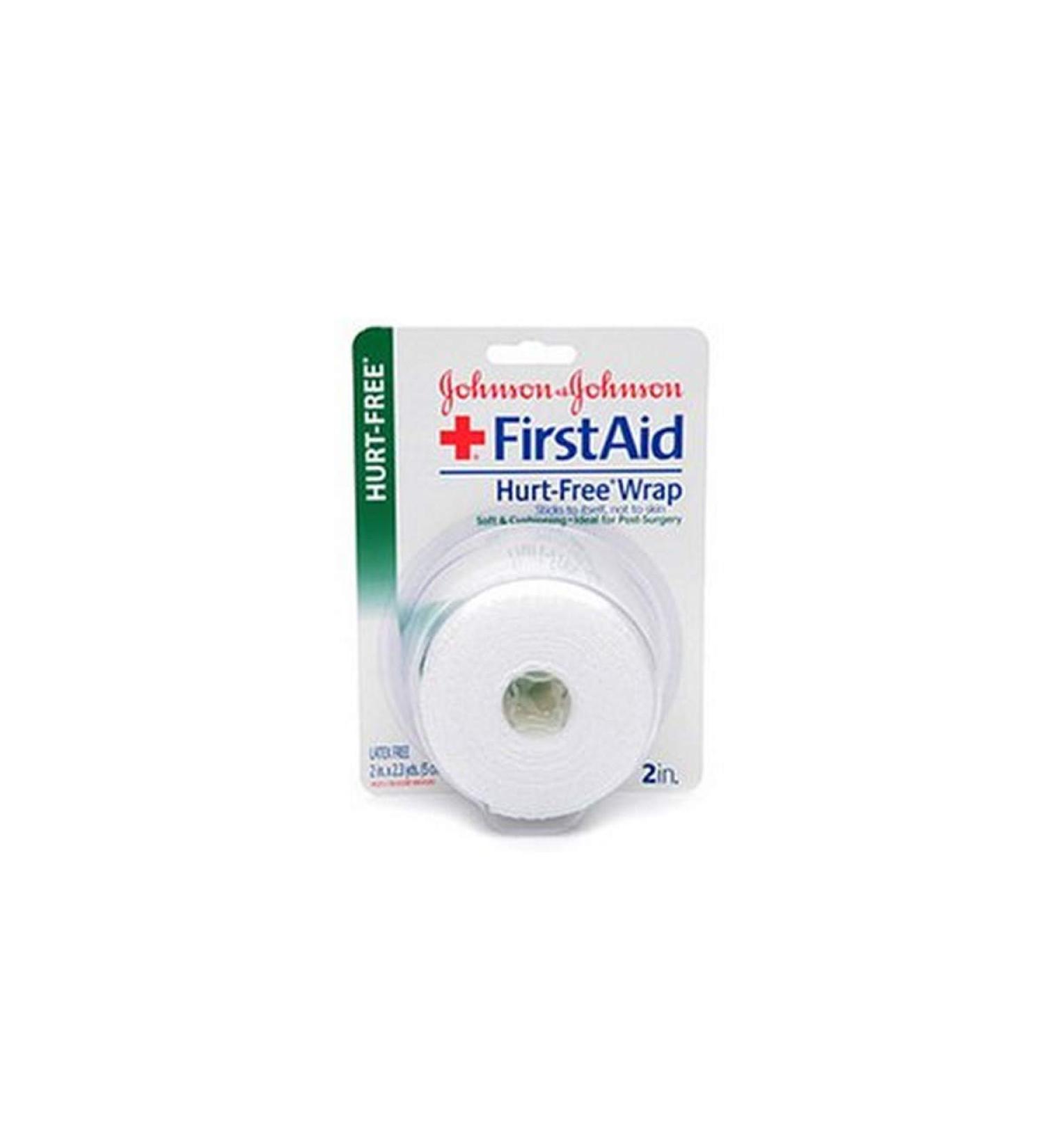 Johnson & Johnson First Aid Hurt-Free Wrap (2-Inch) 1-Count Rolls (Pack of 4) 2 Inch (Pack of 4)