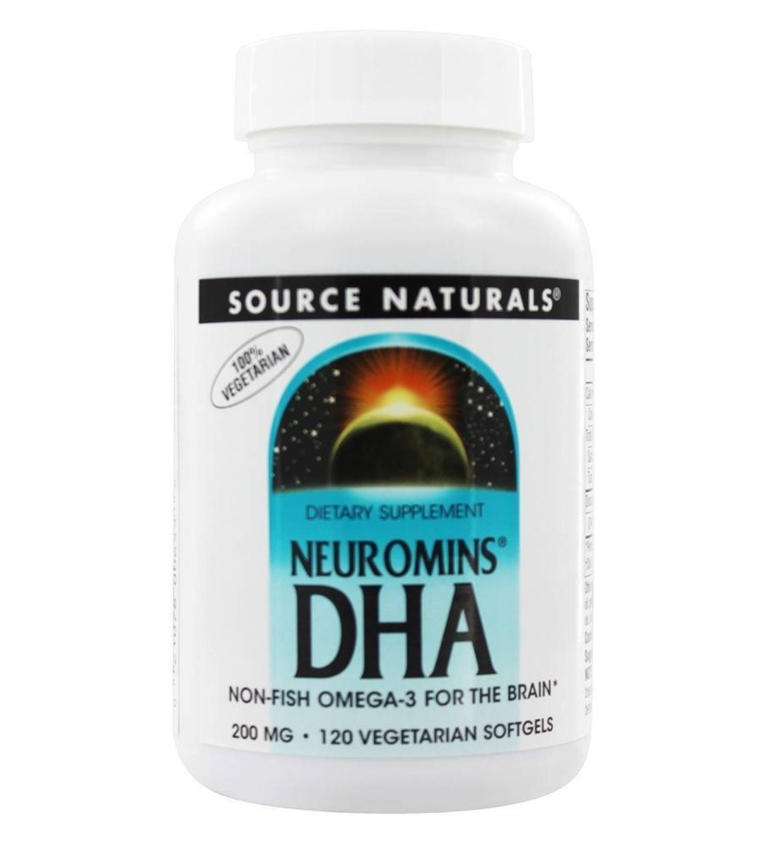 Source Naturals Neuromins DHA 200 mg - 120 Vegetarian Softgels for Brain Health - Buy Online on GoSupps.com