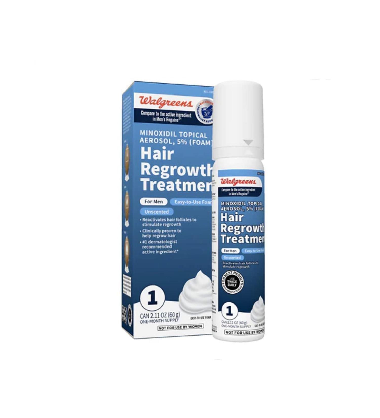 Walgreens Minoxidil Foam 5% Hair Regrowth Treatment for Men  2.11 oz