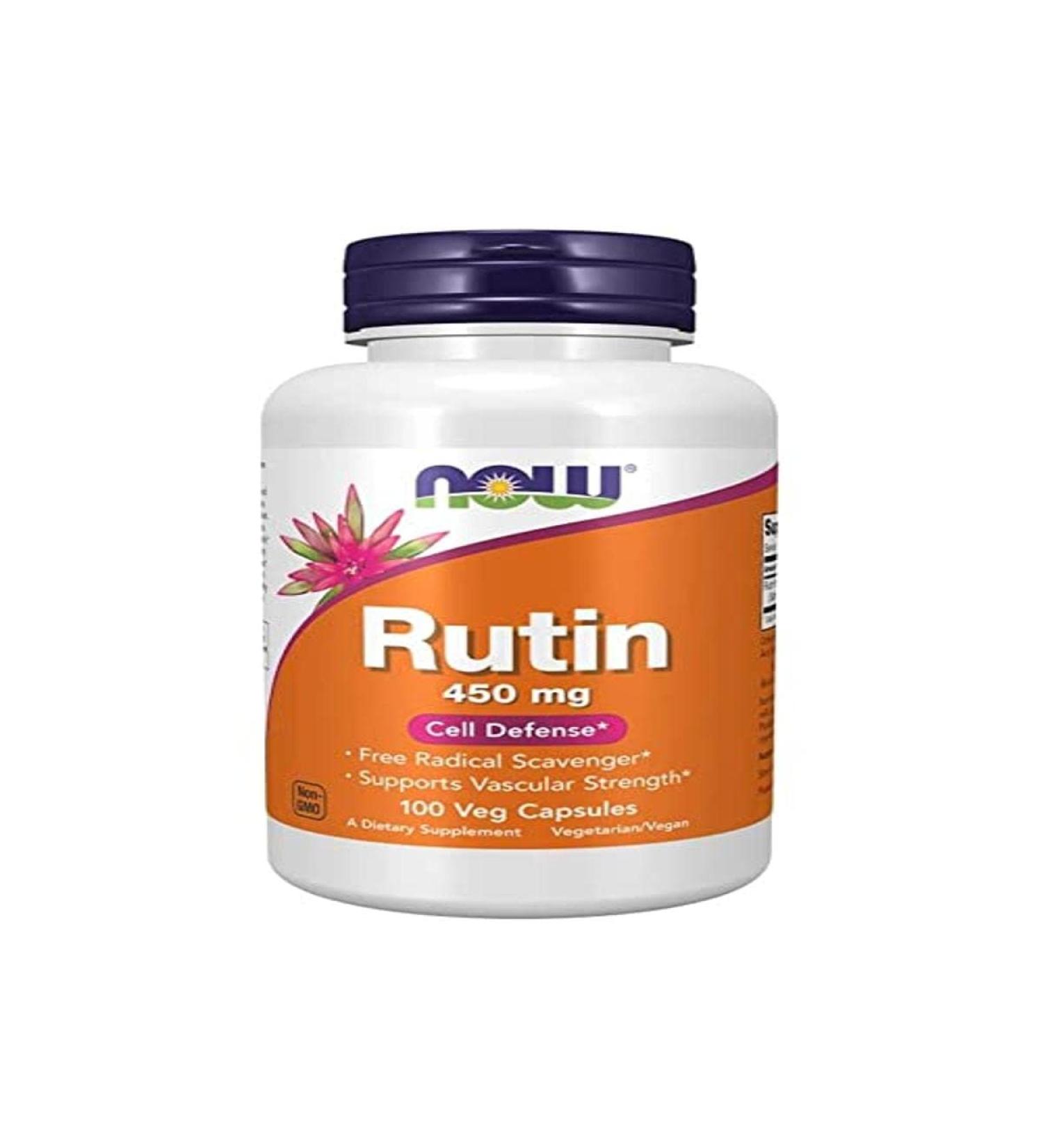 Now Foods Rutin 450mg 100 Vegan Capsules Bioflavonoid