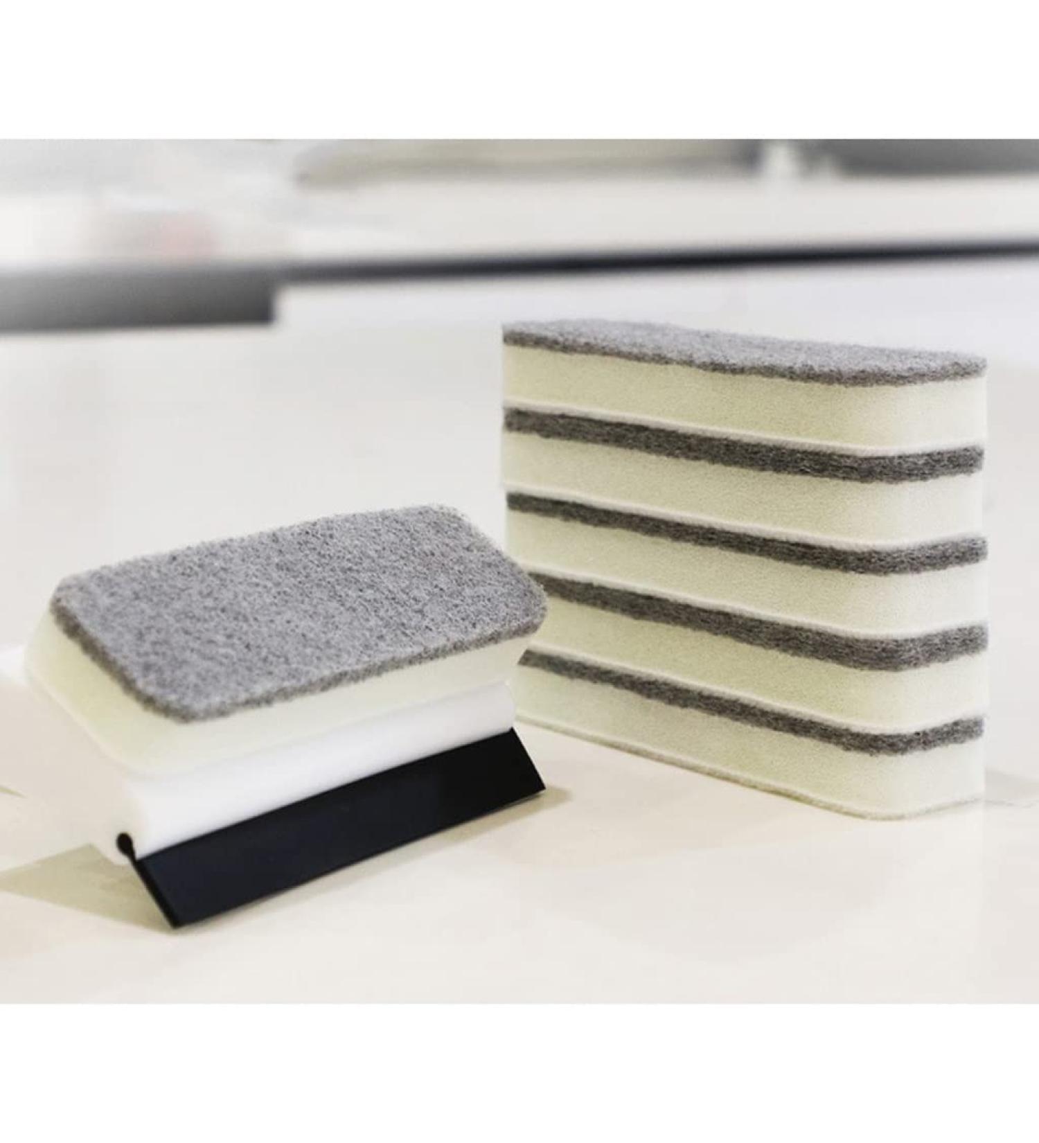 Double-Sided Window Washing Brush Multi-Function Glass Wiper Scraper Brush Removable Sponge Brush Head Kitchen Cleaning Brush - Buy Online on GoSupps.com