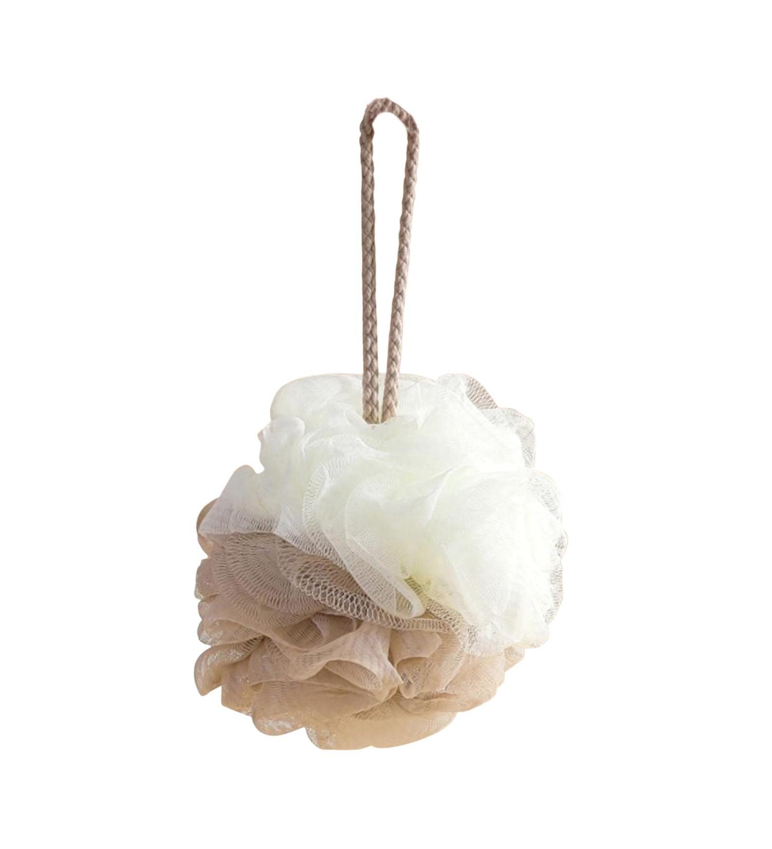 Gralara Body Puff Bath Sponge - Portable Khaki Shower Ball for Ultimate Bath Experience | Buy Internationally - Buy Online on GoSupps.com