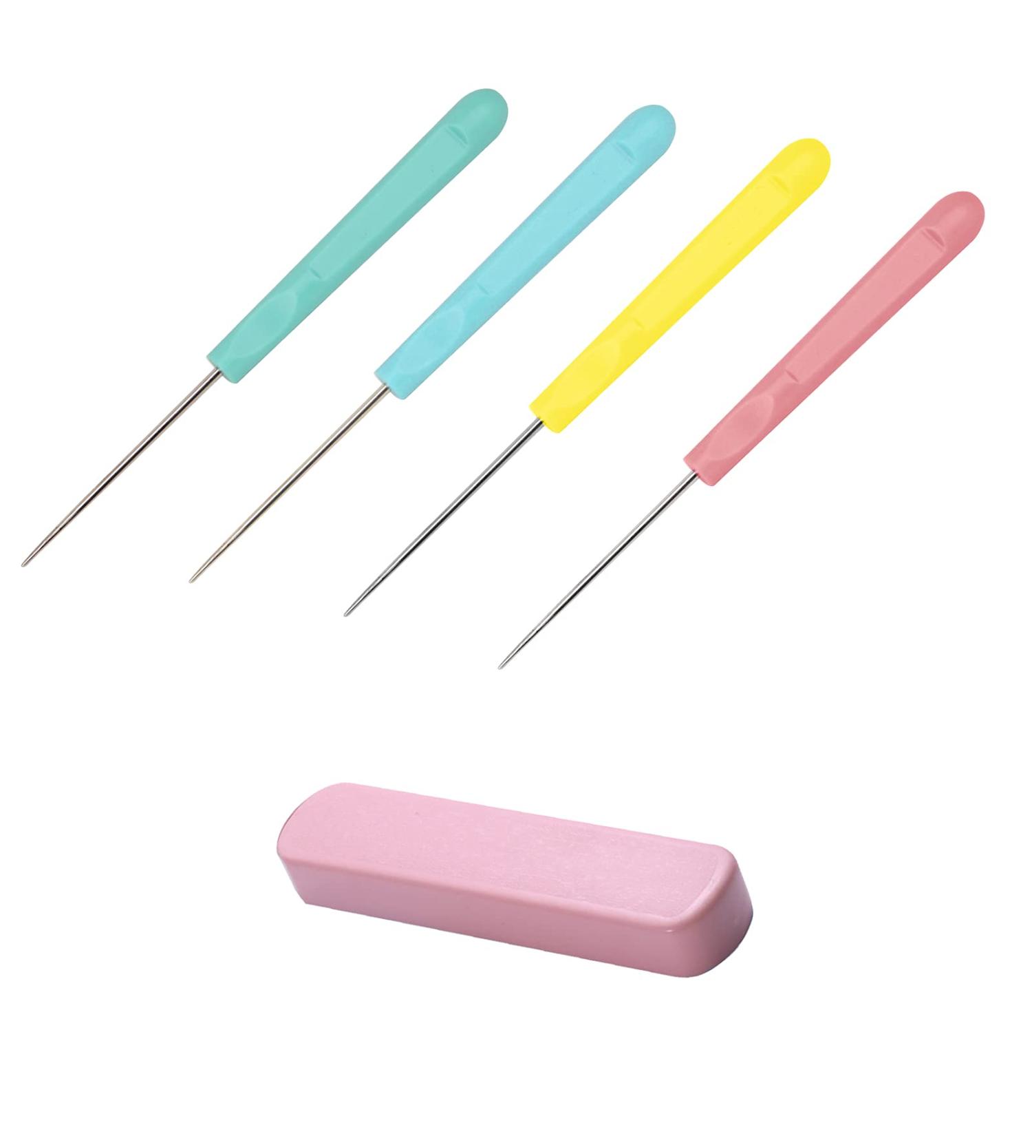 4 Pcs Plastic Handle Scratch Awl sewing DIY Tool Set for Handicrafts - Buy Online on GoSupps.com