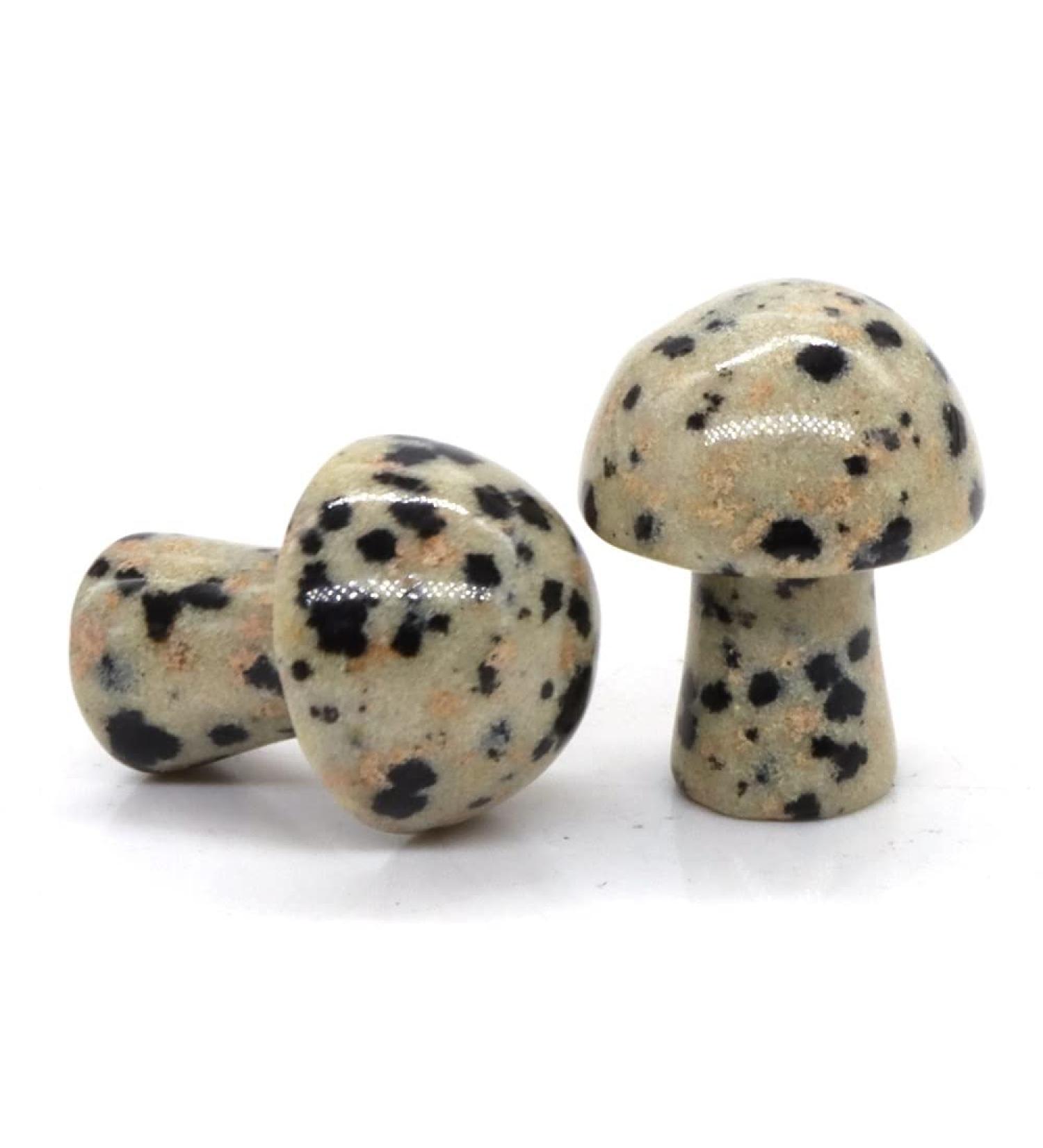 Natural Crystal Rough 0.7" Mini Mushroom Stone Carved Natural Quartz Crystal Statue Decor Gift - Buy Online on GoSupps.com