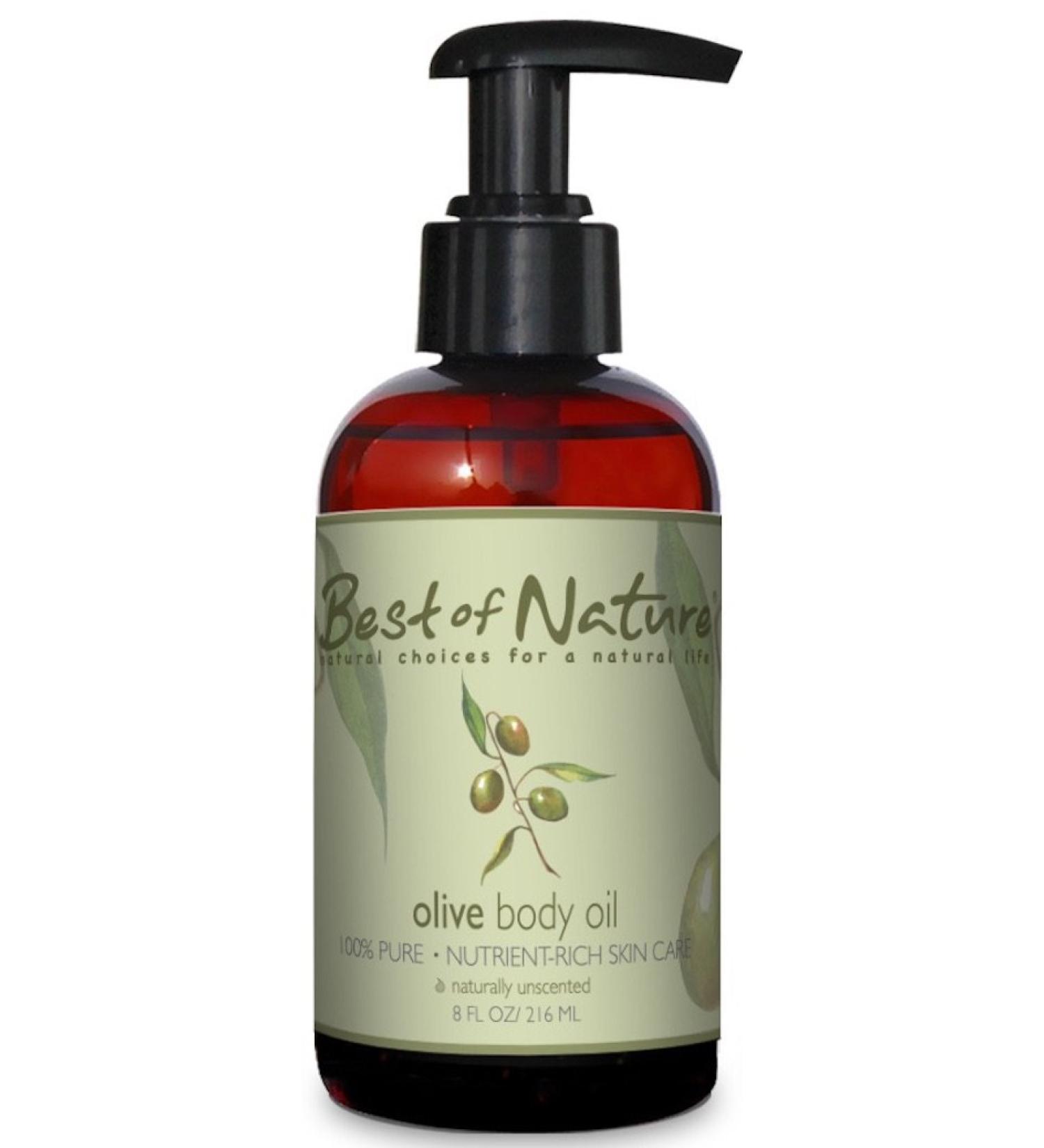 Best of Nature 100% Pure Olive Massage & Body Oil (8 oz) - Natural Skin Hydration | Non-Greasy Formula | Rich in Antioxidants - Buy Online on GoSupps.com