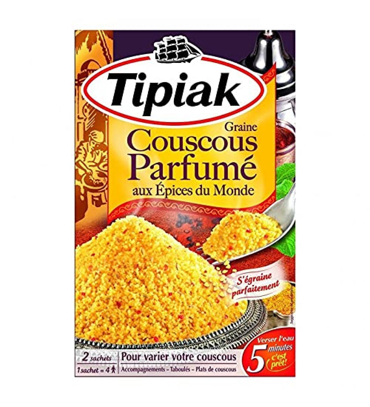 Tipiak Graine Couscous Parfum aux pices du Monde par 2 Sachets 510g (lot de