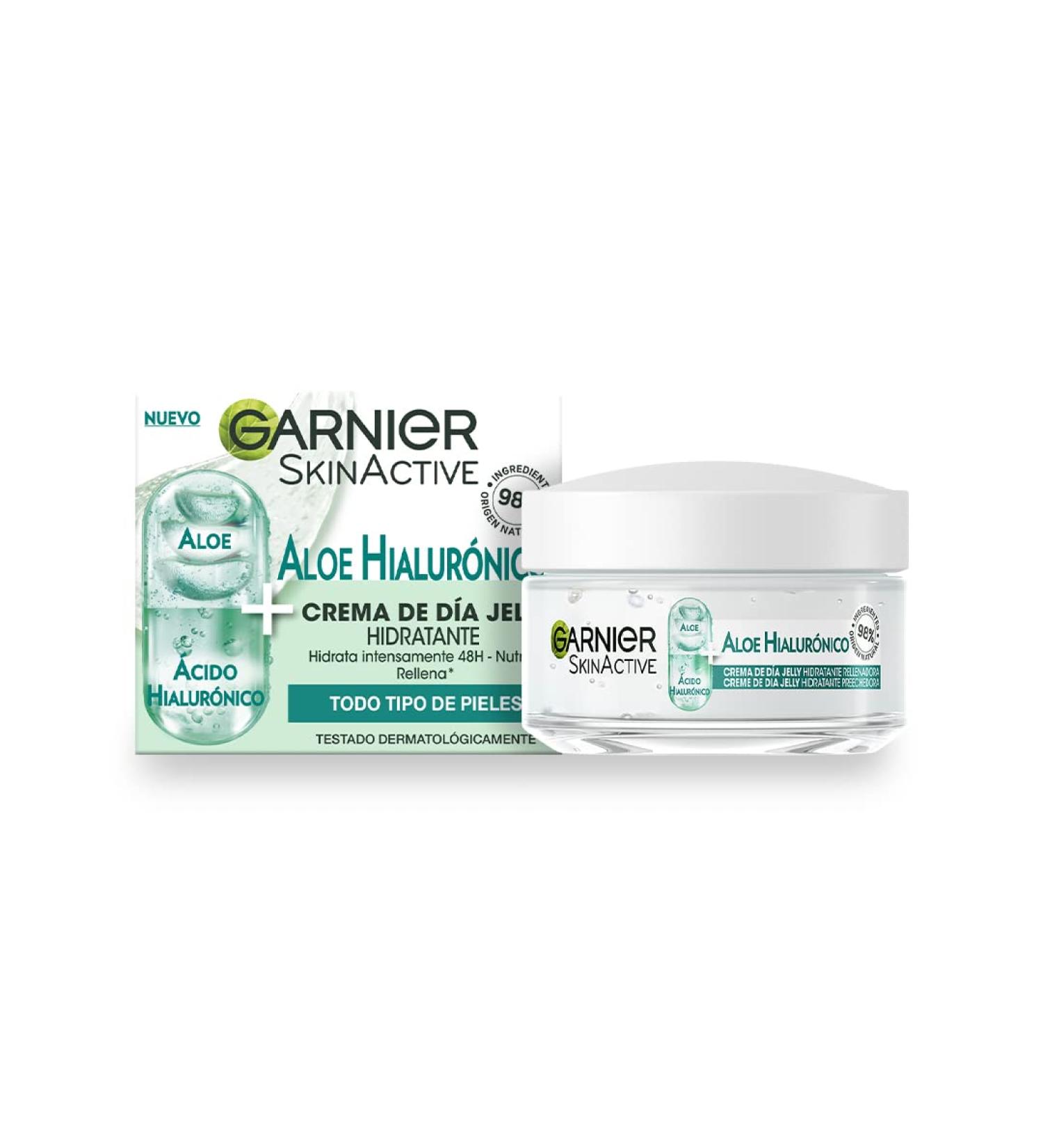 Garnier Hyaluronic Aloe Day Cream with Aloe Vera and Hyaluronic Acid Intensely Moisturises 48 Hours Nourishes and Filled - Buy Online on GoSupps.com