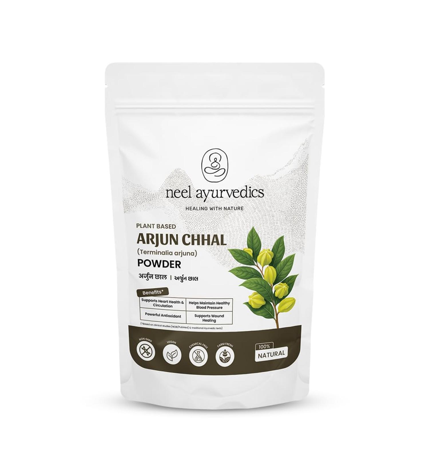 Arjun Chhal | Arjuna Chaal | Terminalia Arjuna Powder - 300 GM - Buy Online on GoSupps.com
