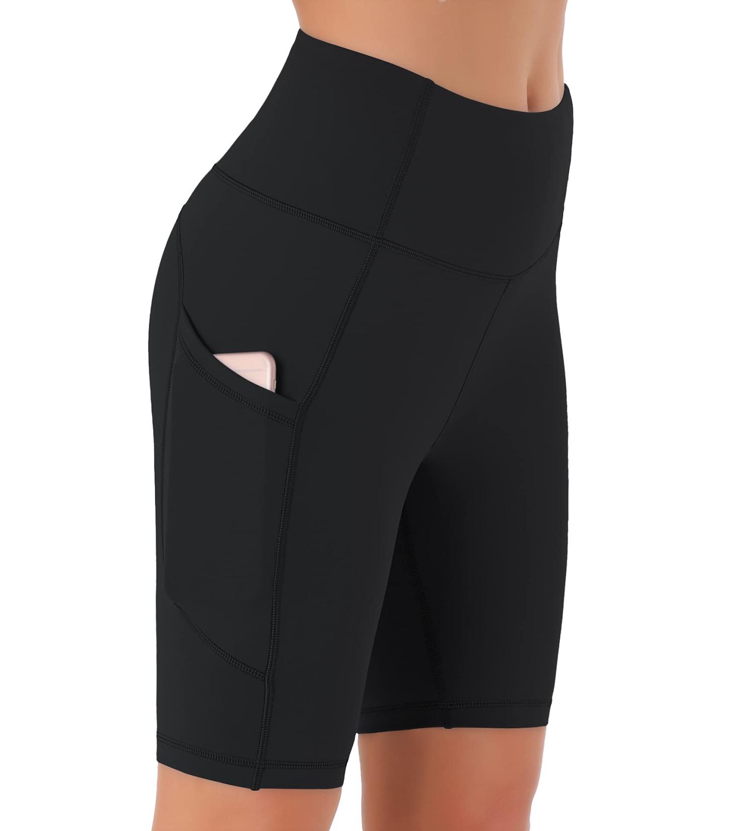 Persit Women's Short Leggings | Opaque Cycling Shorts with Pockets - Black | International Shipping Available - Buy Online on GoSupps.com