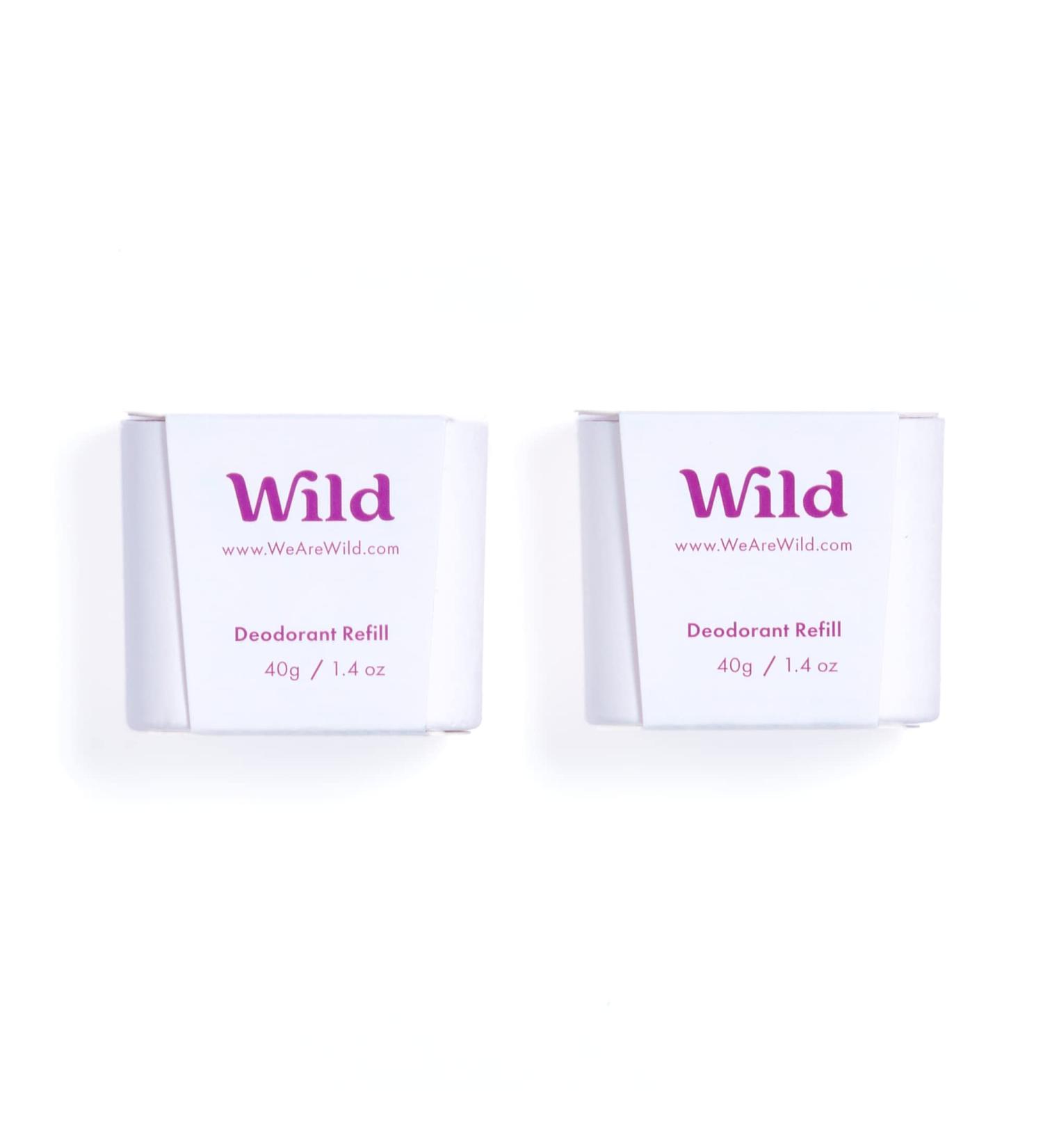 Wild - Natural Refillable Deodorant - Coconut & Vanilla Refill Duo Pack - Vegan & Eco-Friendly - Aluminium Free - Long Lasting Protection - 100% Natural Ingredients - 2 Pack of 40g Refills Coconut & Vanilla 40 g (Pack of 2) - Buy Online on GoSupps.com