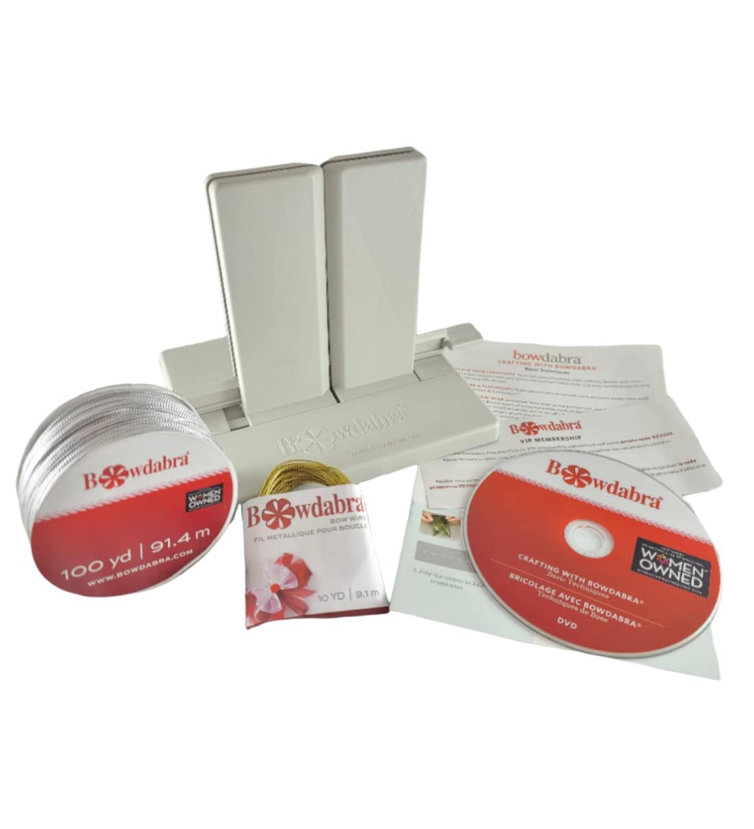 Large Bowdabra Bow Maker Kit with 100yd Silver Bow Wire - Perfect for Ribbon Gift Bows, Swags, Decorations, Hair Bows, and more! - Buy Online on GoSupps.com